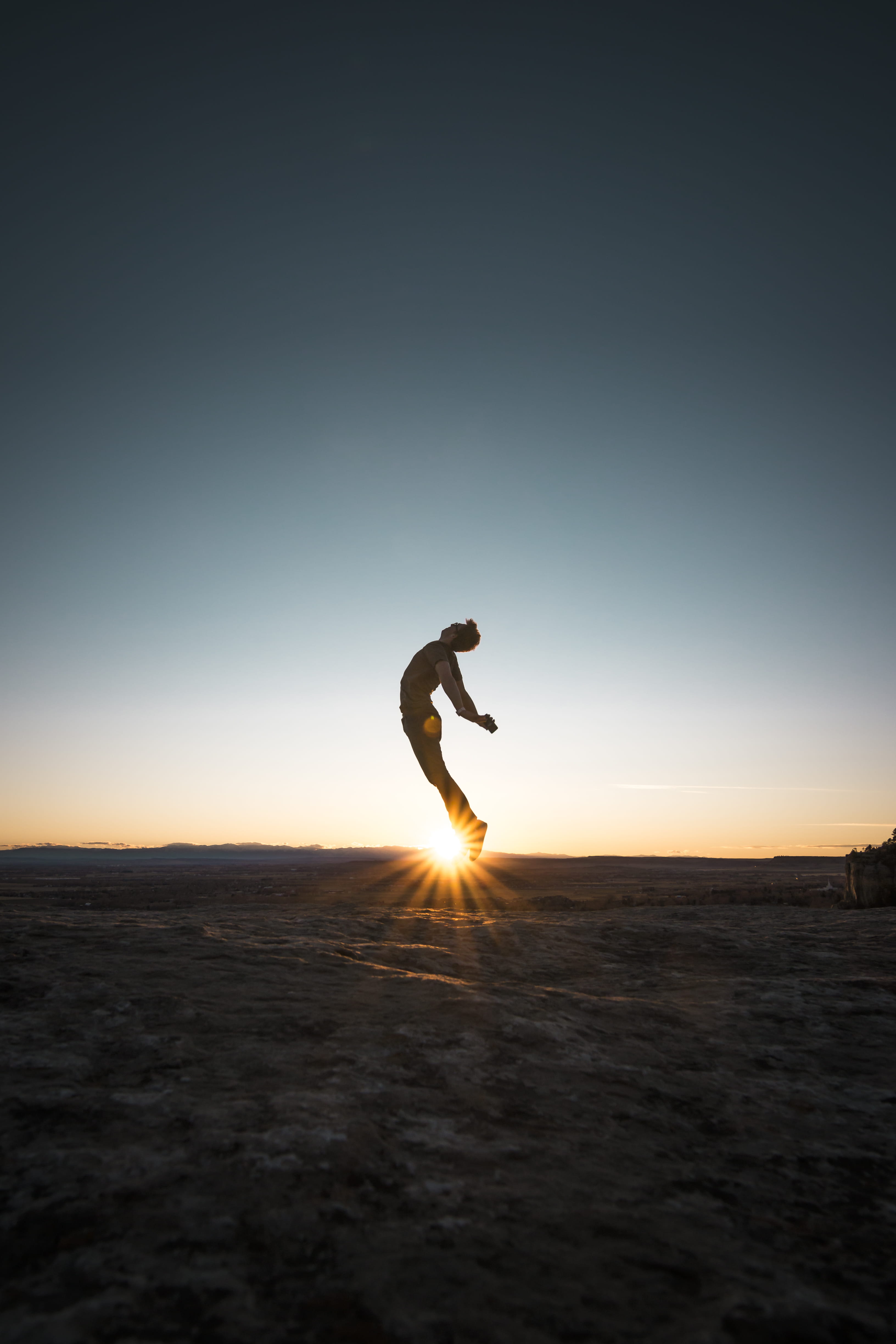 activity, lift off, people, summer, float, exercising, sunrise - Dawn, athlete, nature, extreme Sports, sky, adult, male, sports Training, jumping, lifestyles, Phone HD Wallpaper
