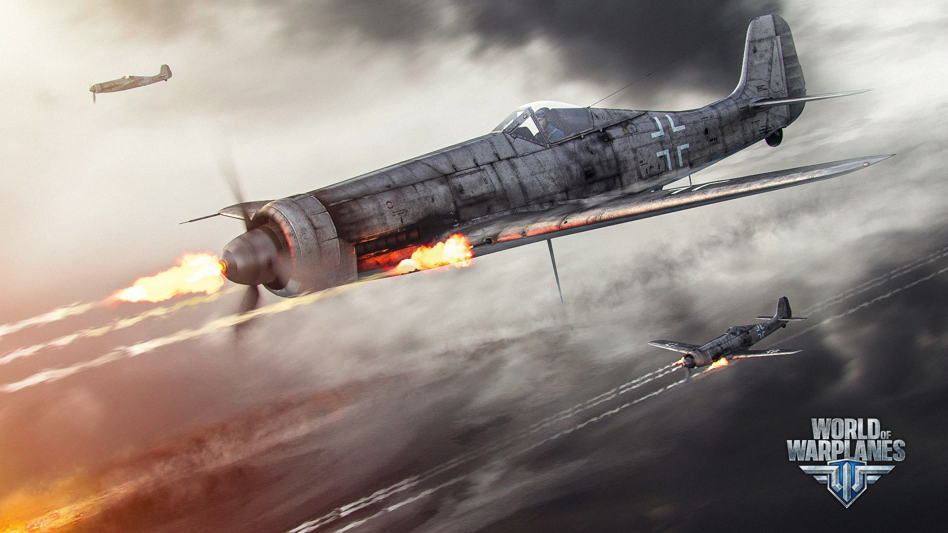 1080P, airplane, warplanes, World of Warplanes, wargaming, Focke-Wulf Fw 190, HD Wallpaper