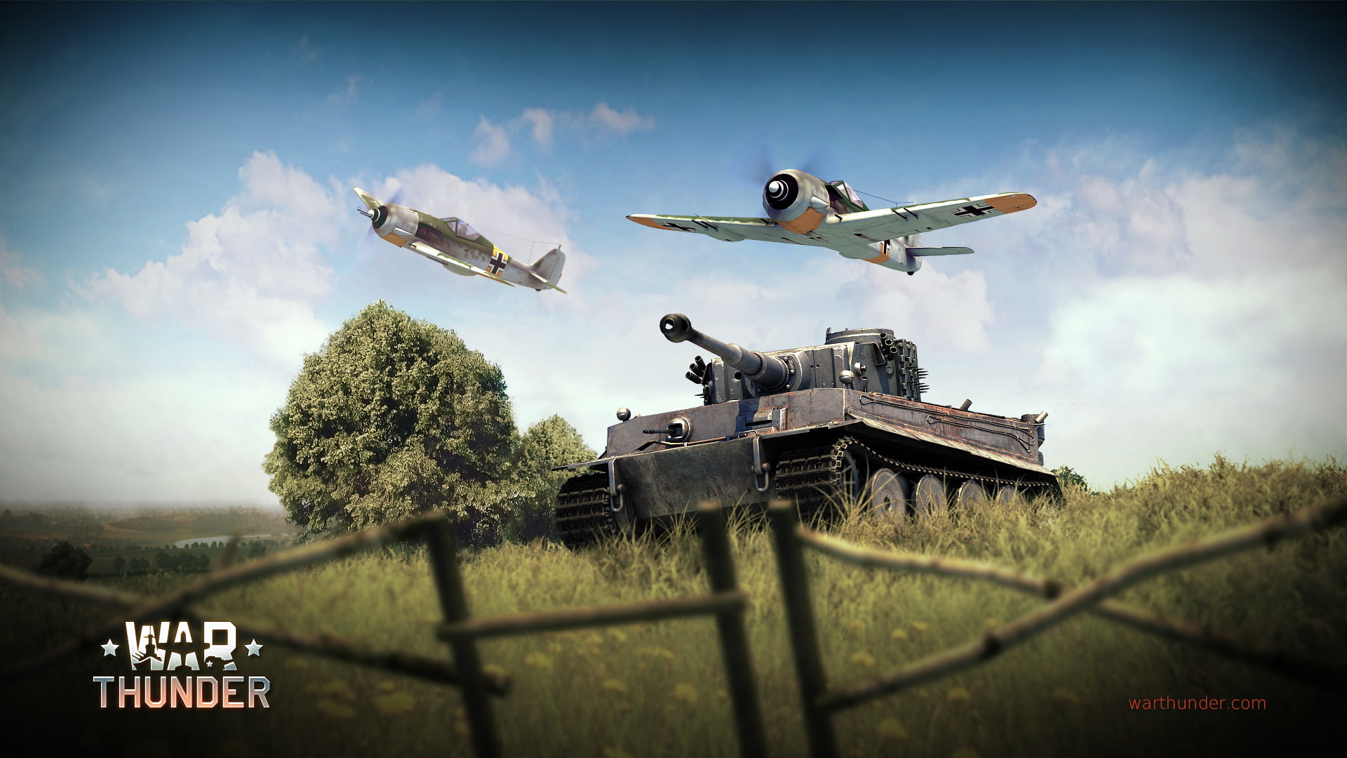 air vehicle, flying, single-engine, day, motion, architecture, transportation, poster, Shrike, nature, military, war, Panzerkampfwagen VI, mode of transportation, HD Wallpaper