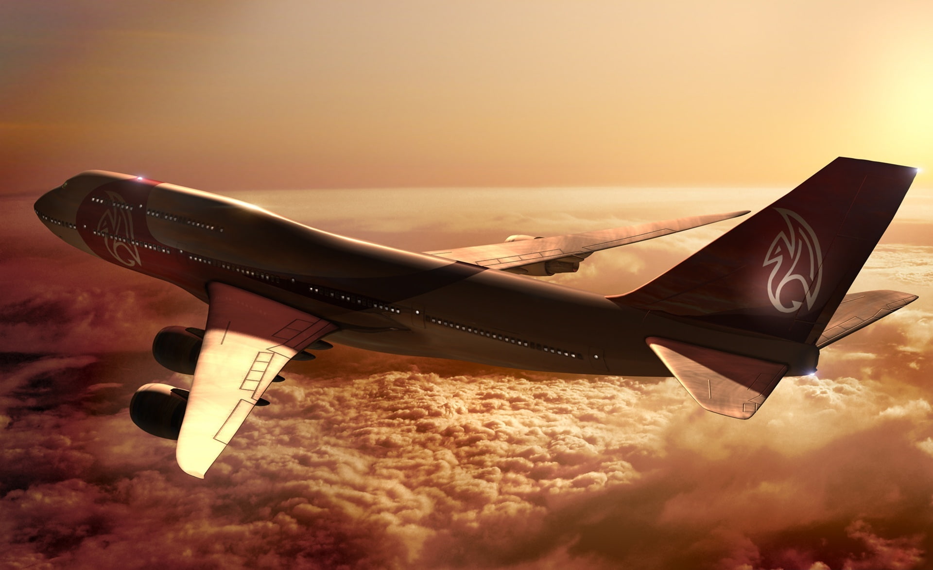 motion, aircraft wing, 1080P, aerospace industry, no people, nature, airliner, sky, boeing, flying, beauty in nature, clouds, transportation, air vehicle, HD Wallpaper