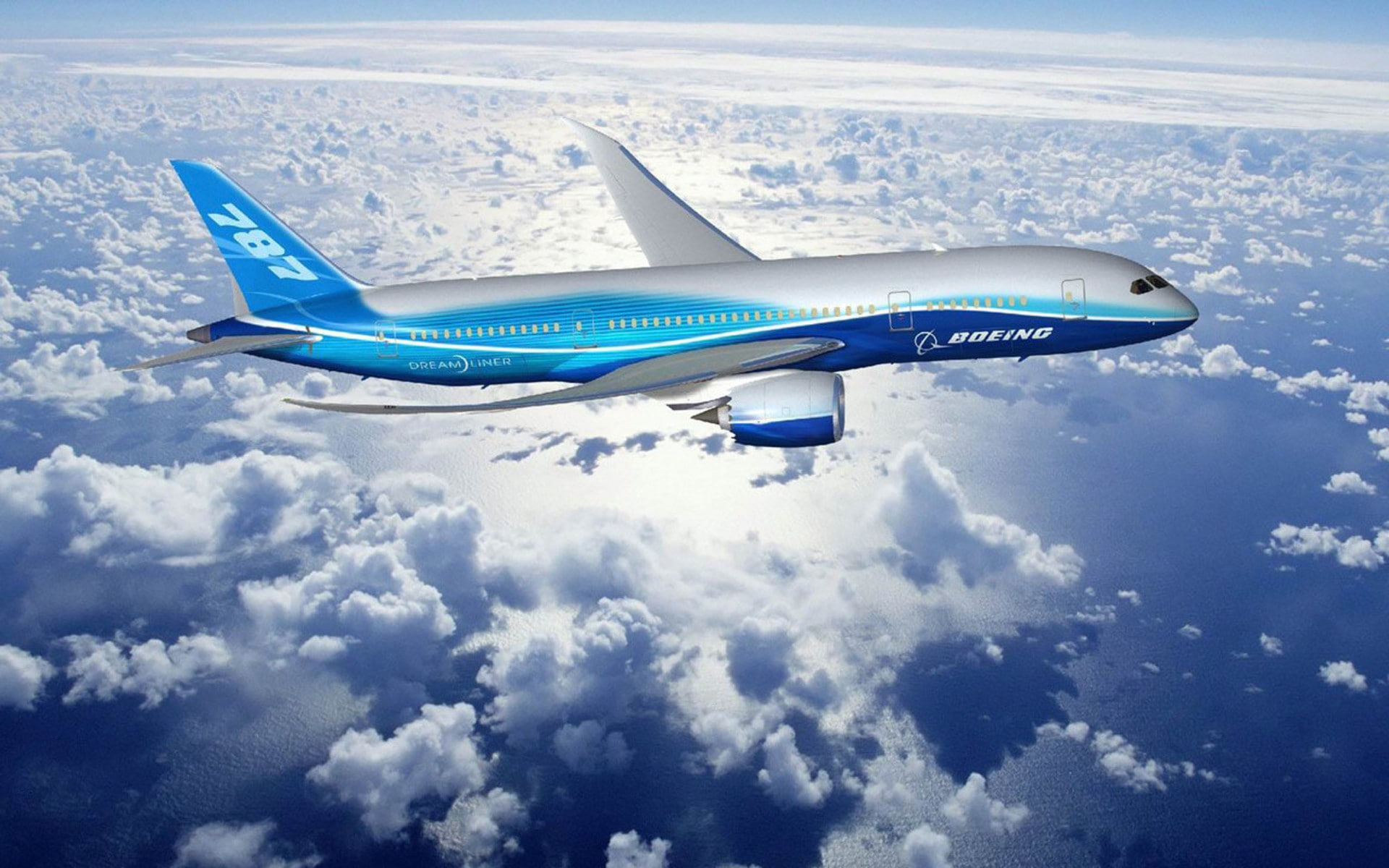 commercial, aircraft, 1080P, boeing, art, Dreamliner, hd, planes, 787, HD Wallpaper
