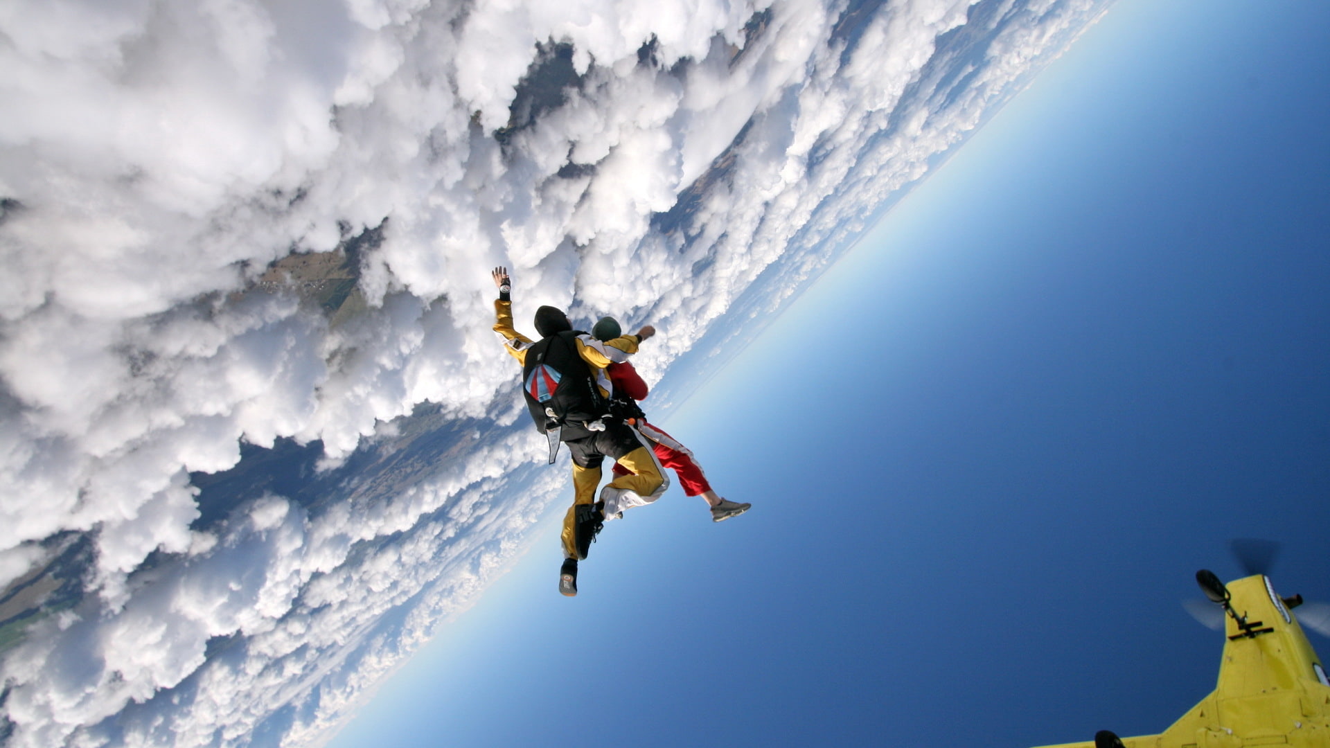 sky, skydiving, sports, diving, hd, 1080P, HD Wallpaper
