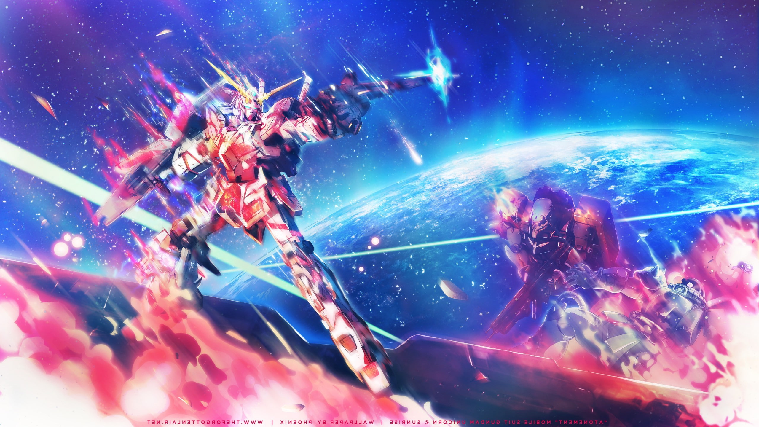 Mobile Suit Gundam, people, 2K, outdoors, night, women, digital composite, nature, mech, enjoyment, sea, group of people, Mobile Suit Gundam Unicorn, Gundam, HD Wallpaper