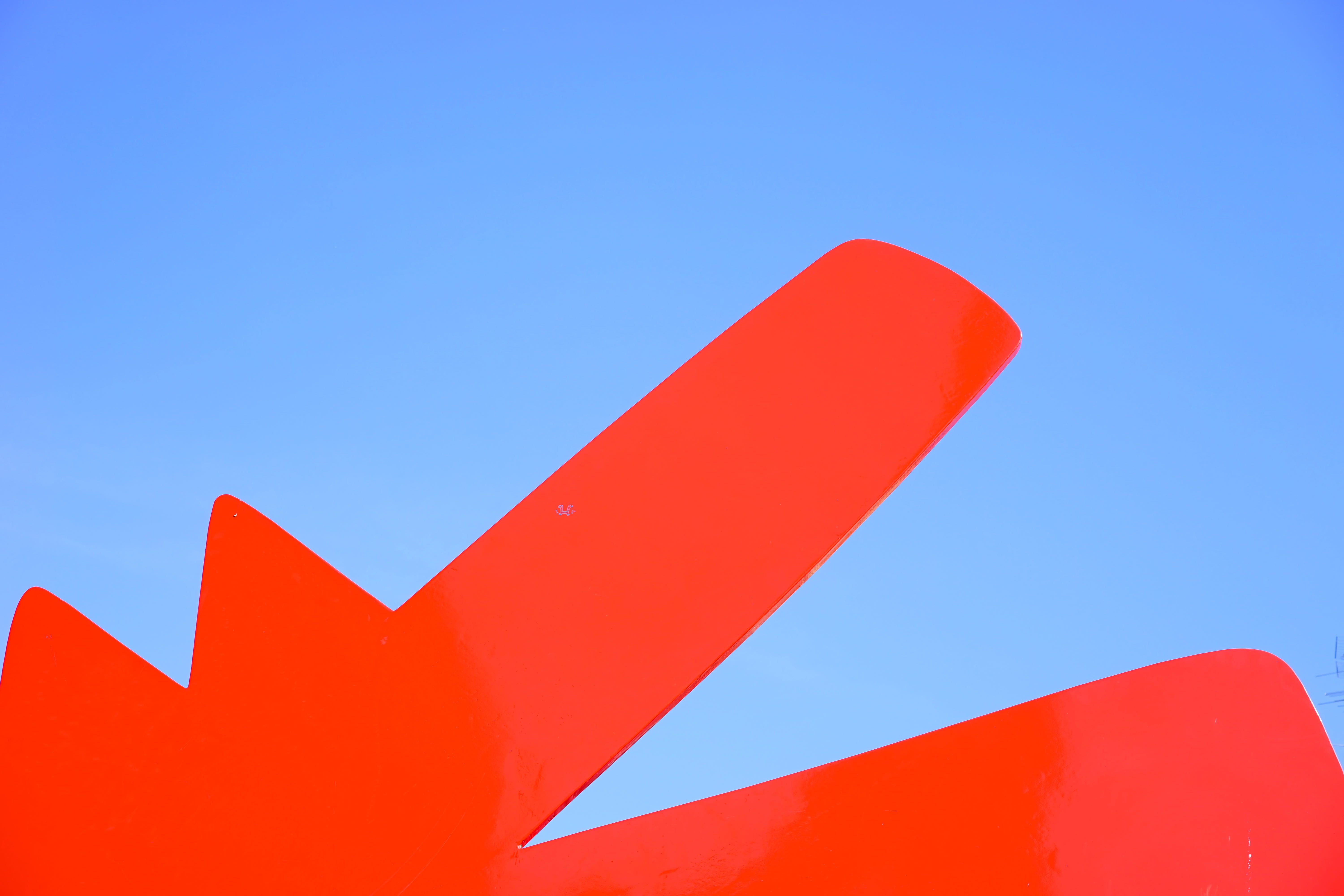 day, building, sky, blue, Ulm, orange color, air vehicle, backgrounds, paper, symbol, close-up, creativity, sunlight, white color, nature, Red Dog, information medium, HD Wallpaper