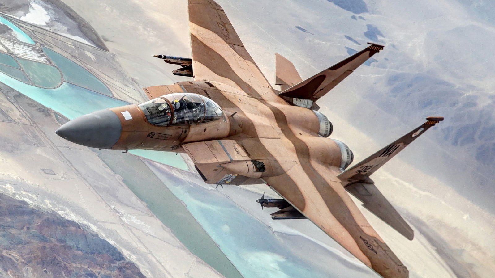 Aviator, 720P, McDonnell Douglas F-15 Eagle, US Air Force, camouflage, jet fighter, HD Wallpaper