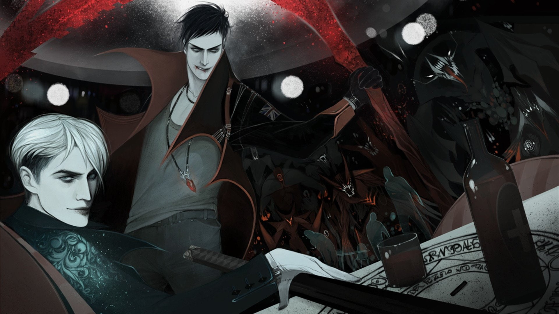 Necklace, Video Game, DmC: Devil May Cry, 1080P, White Hair, Devil May Cry, Katana, Demon, Weapon, Black Hair, HD Wallpaper