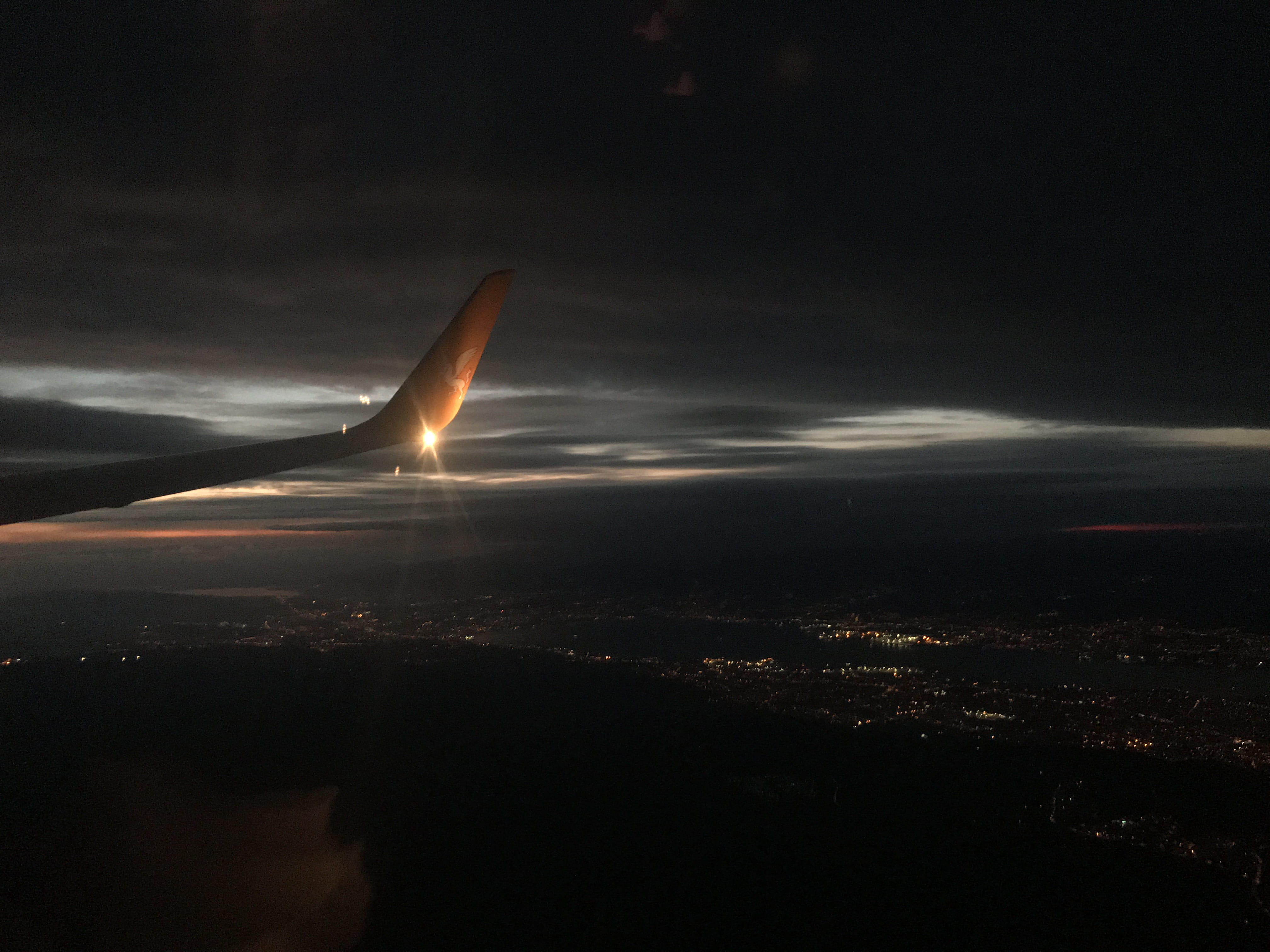 mode of transportation, 4K, night, lights, no people, plane, air vehicle, turkey, outdoors, cloud - sky, airplane, journey, city, illuminated, flying, HD Wallpaper