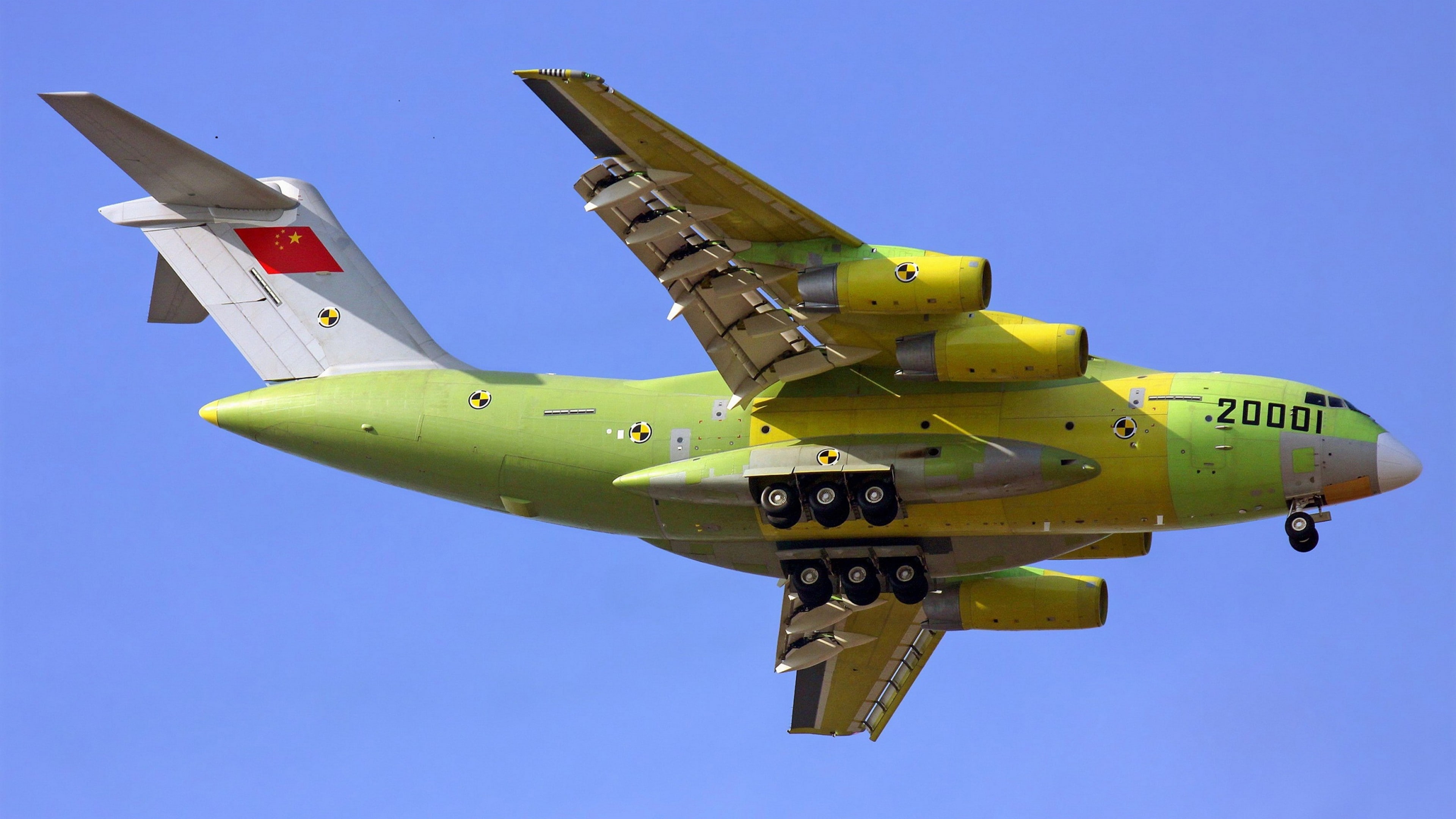 Xian Y-20, photo, yellow, green, turkish, 4K, airliner, China army, China Air Force, HD Wallpaper