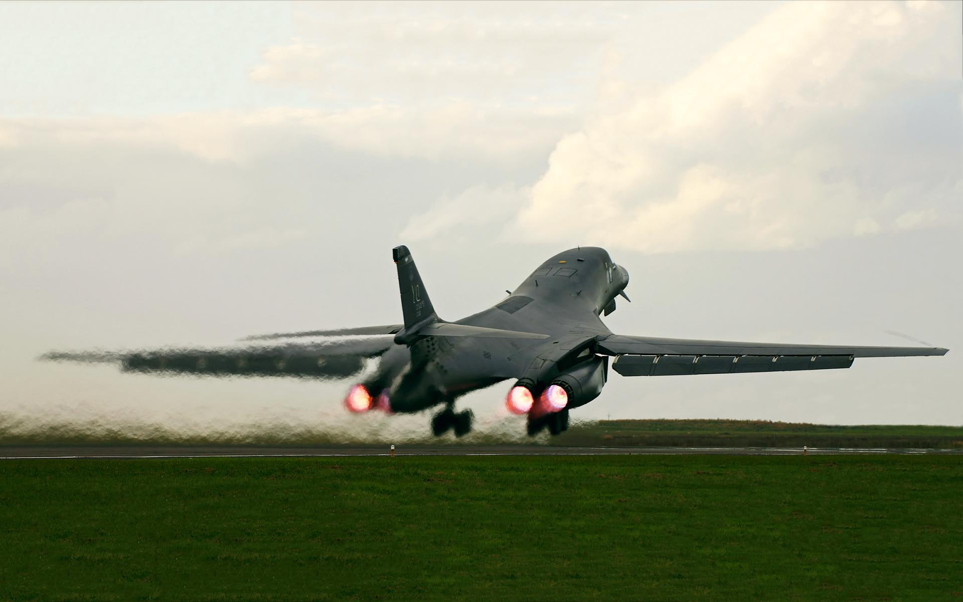take, jet, aircraft, 1080P, airforce, fighting, jet fighter, black, bomber, b, military, HD Wallpaper
