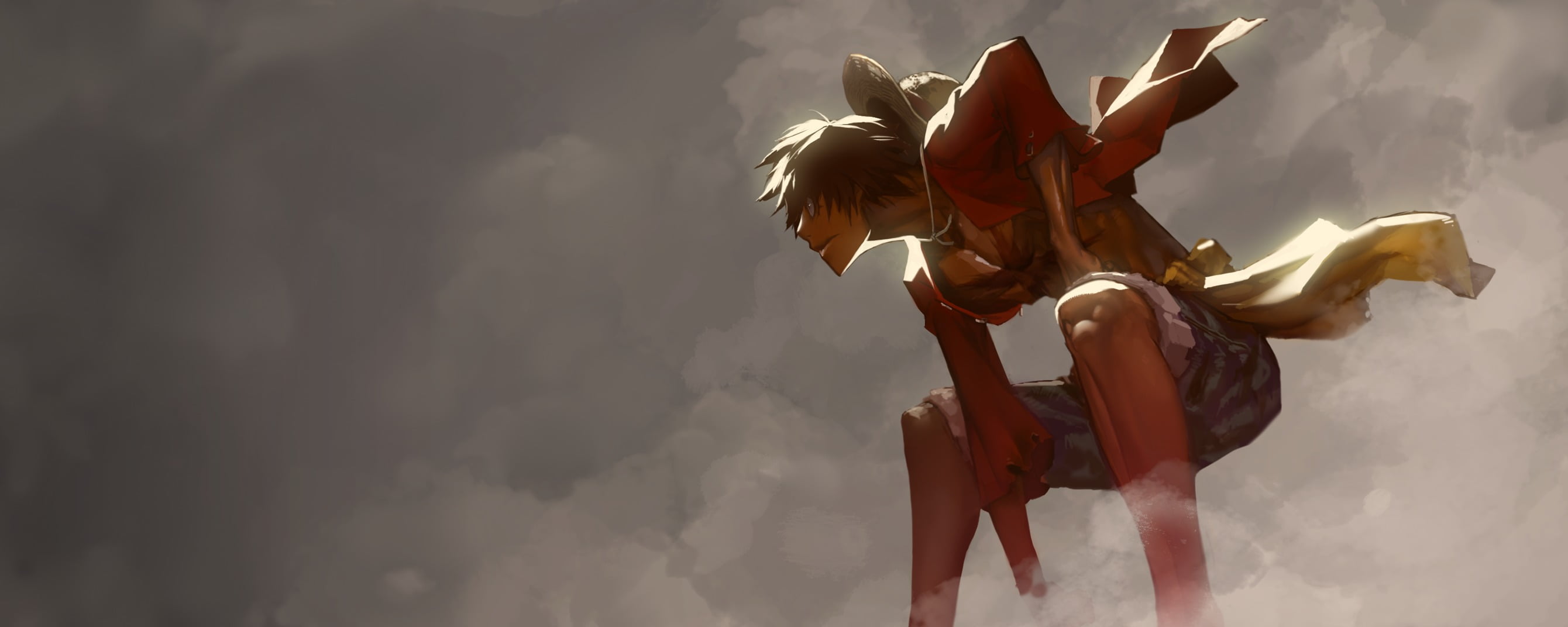 day, Monkey D. Luffy, cloud - sky, One Piece, architecture, the past, low angle view, no people, history, representation, sky, creativity, sculpture, art and craft, HD Wallpaper