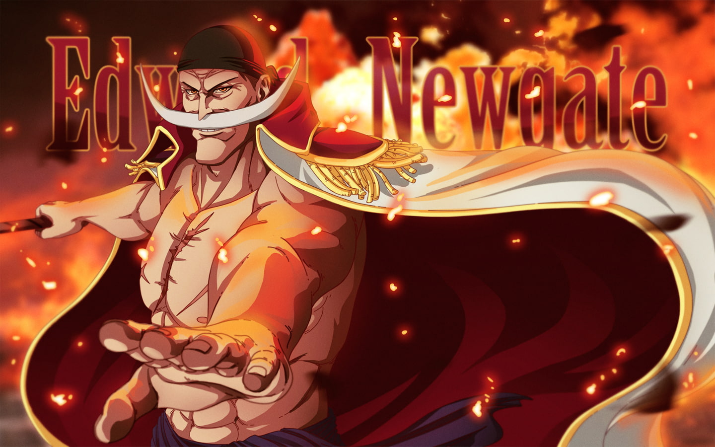 720P, anime, piece, whitebeard, HD Wallpaper