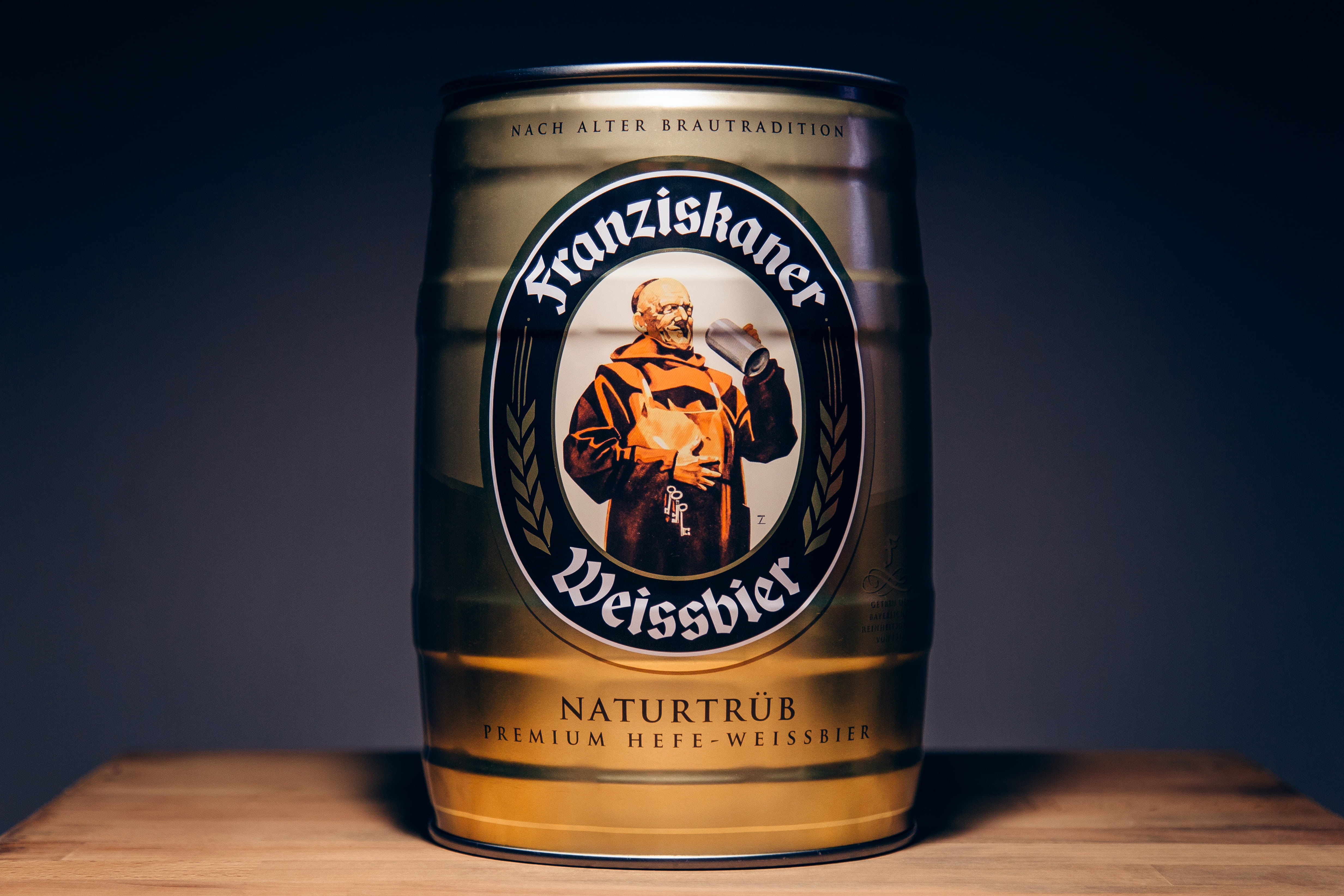 day, brown, animal representation, food and drink, container, western script, drink, text, weissbier, no people, wood - material, naturtrub, surface, franziskaner, HD Wallpaper