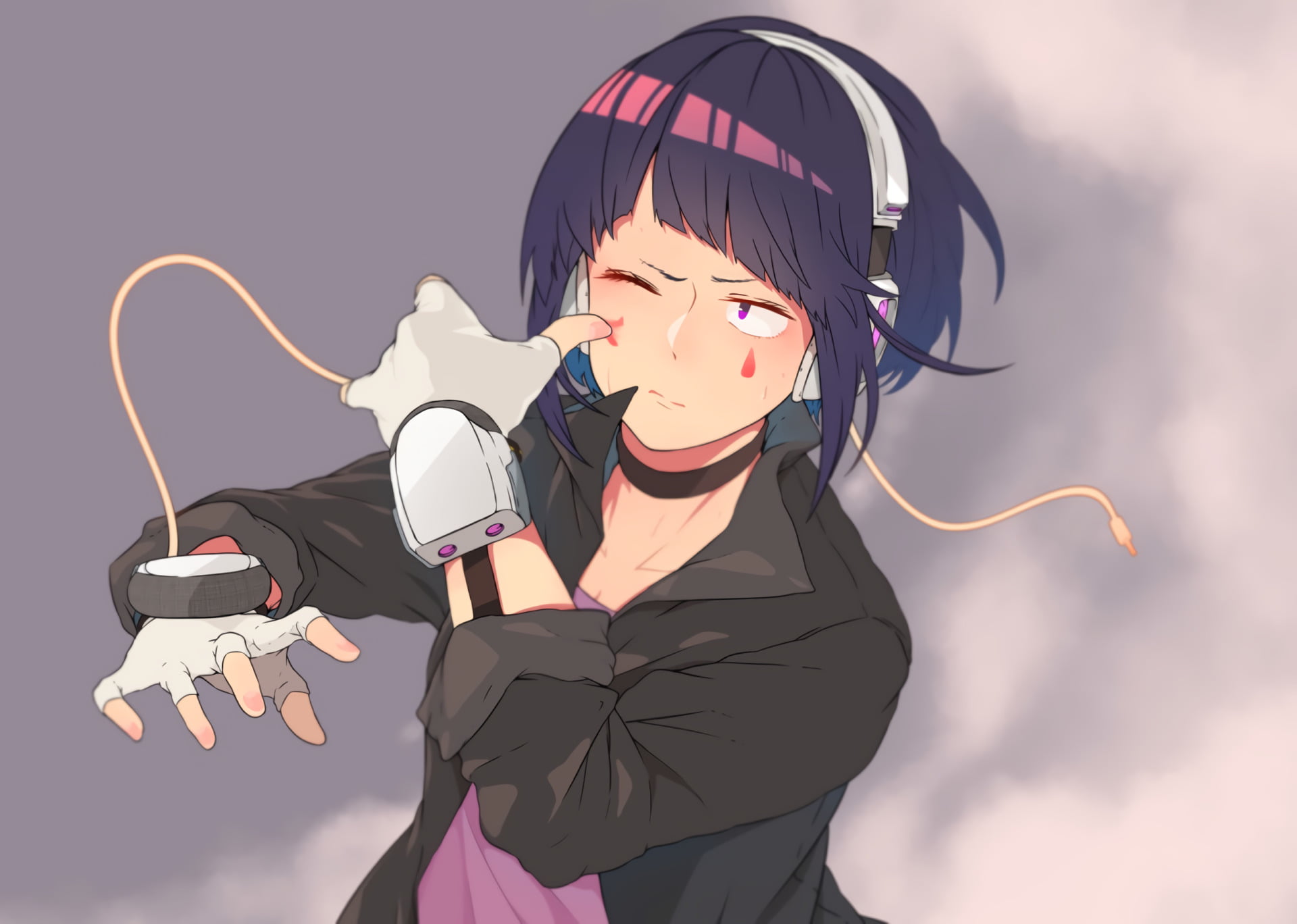 nature, 1080P, cloud - sky, music, adult, front view, clothing, real people, young adult, Anime, standing, emotion, listening, creativity, Kyoka Jiro, HD Wallpaper
