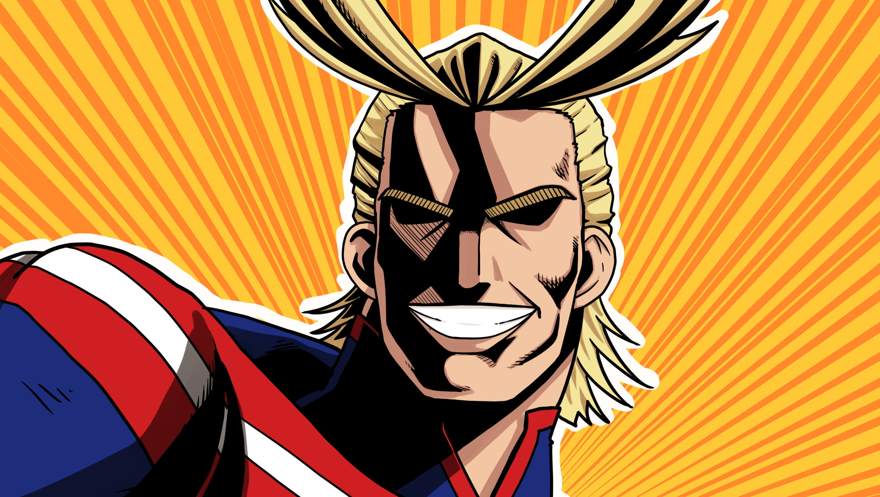 Yagi Toshinori, 2K, anime, Boku no hero, Boku no Hero Academia, all might, HD Wallpaper