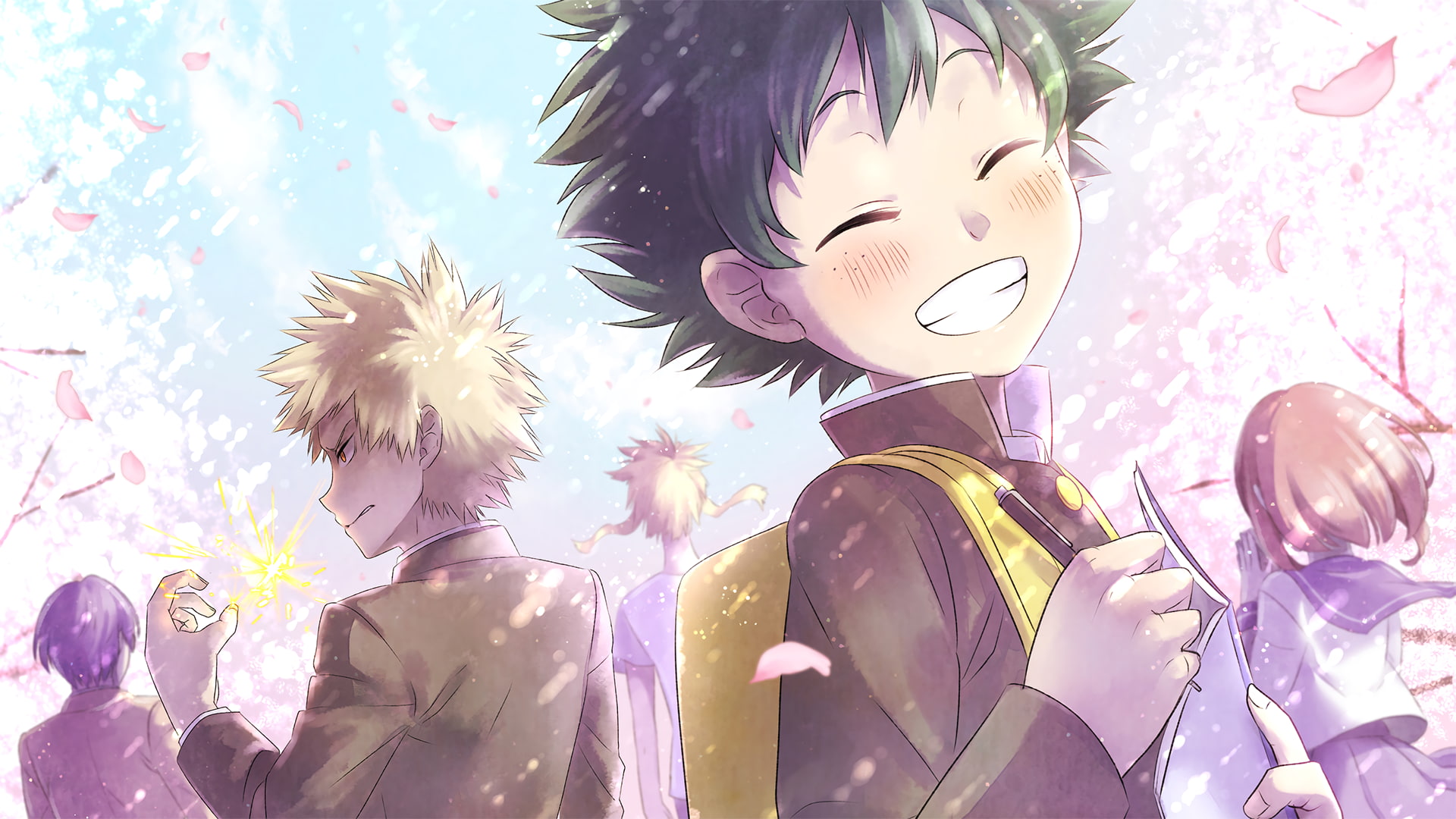 Ochaco Uraraka, My Hero Academia, Katsuki Bakugou, Anime, Izuku Midoriya, Toshinori Yagi, 1080P, Tenya Iida, HD Wallpaper
