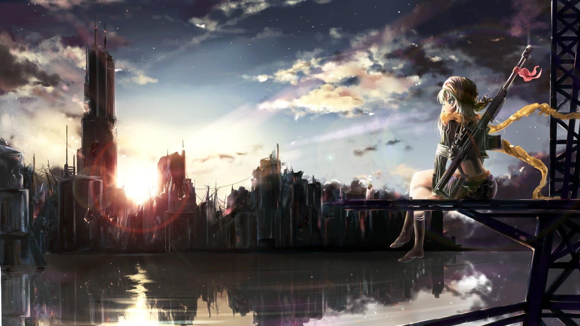 people, lens flare, young women, adult, urban Scene, one person, city Life, metal, water, cityscape, females, city, fun, body, apocalyptic, nature, HD Wallpaper
