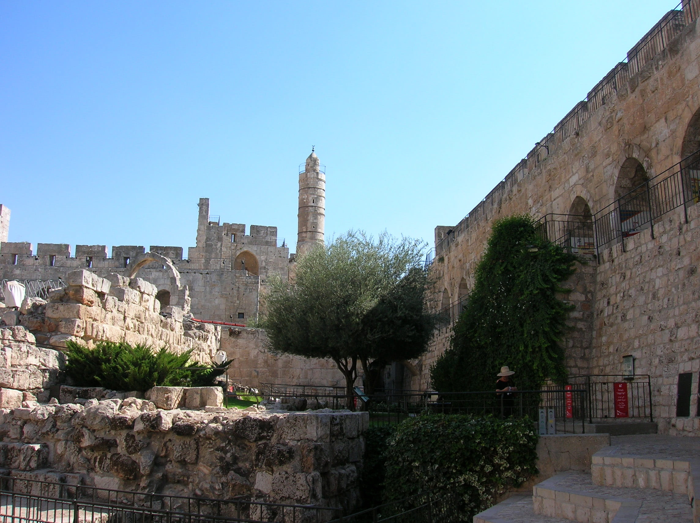 built structure, outdoors, stone Material, ruins, ancient civilization, 1080P, skyscraper, the past, Tower of David, stone wall, no people, afar, building, HD Wallpaper