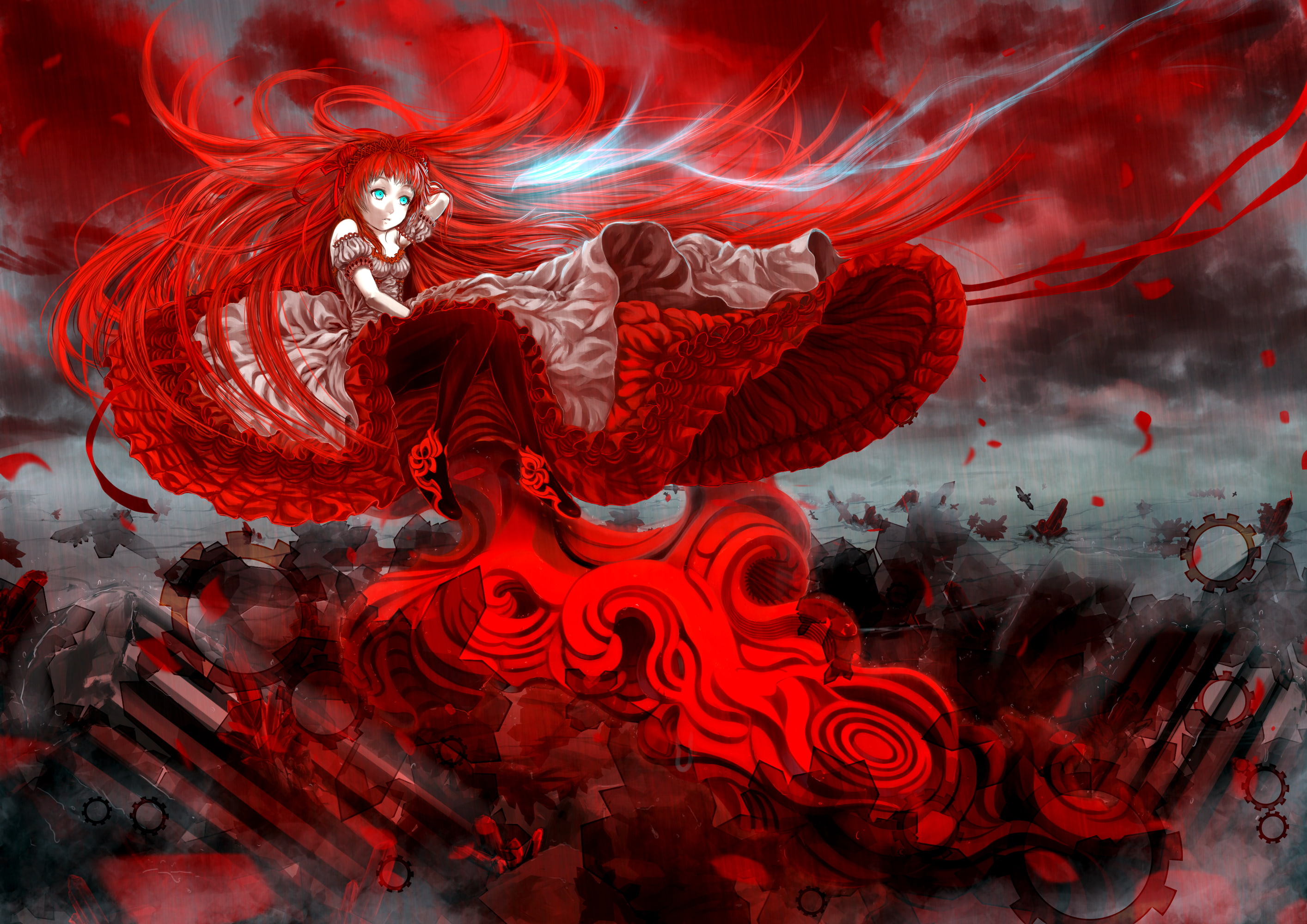 2K, celebration, representation, loli, Anime, anime girl, flowing, mixing, event, animal representation, dragon, chinese new year, abstract, festival, HD Wallpaper
