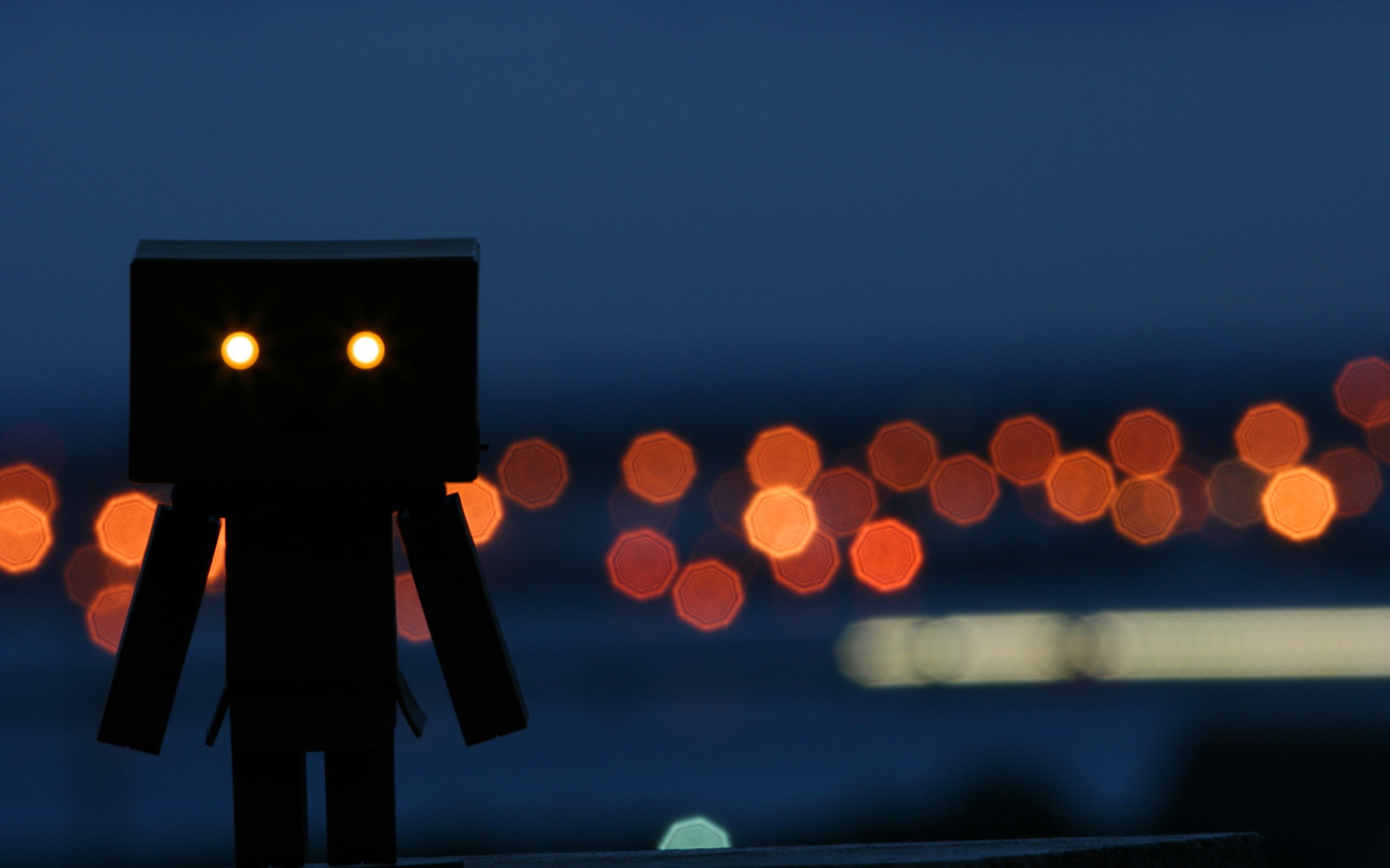 safety, illuminated, outdoors, night, close-up, Danbo, 2K, street, no people, copy space, light, technology, sky, sign, dusk, lighting equipment, security, HD Wallpaper