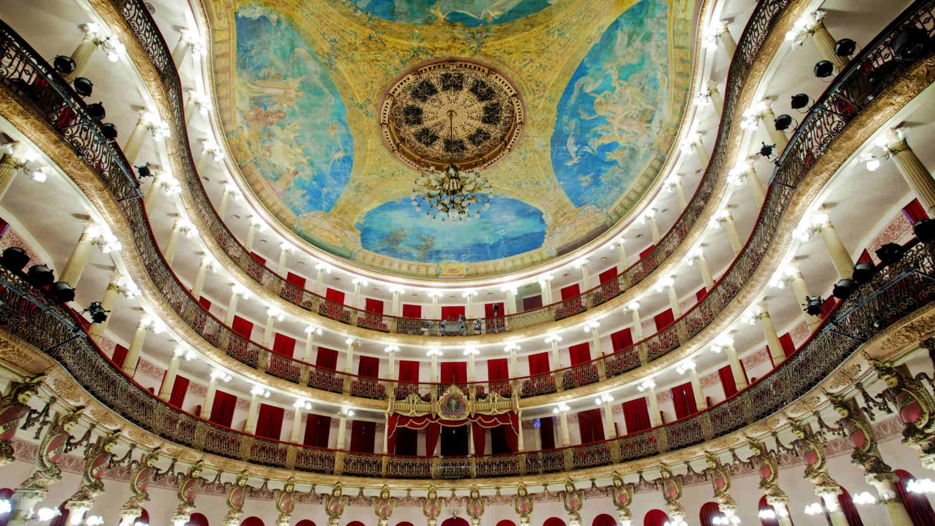 theatre, the state of Amazonas, 1080P, Brazil, Manaus, hall, HD Wallpaper