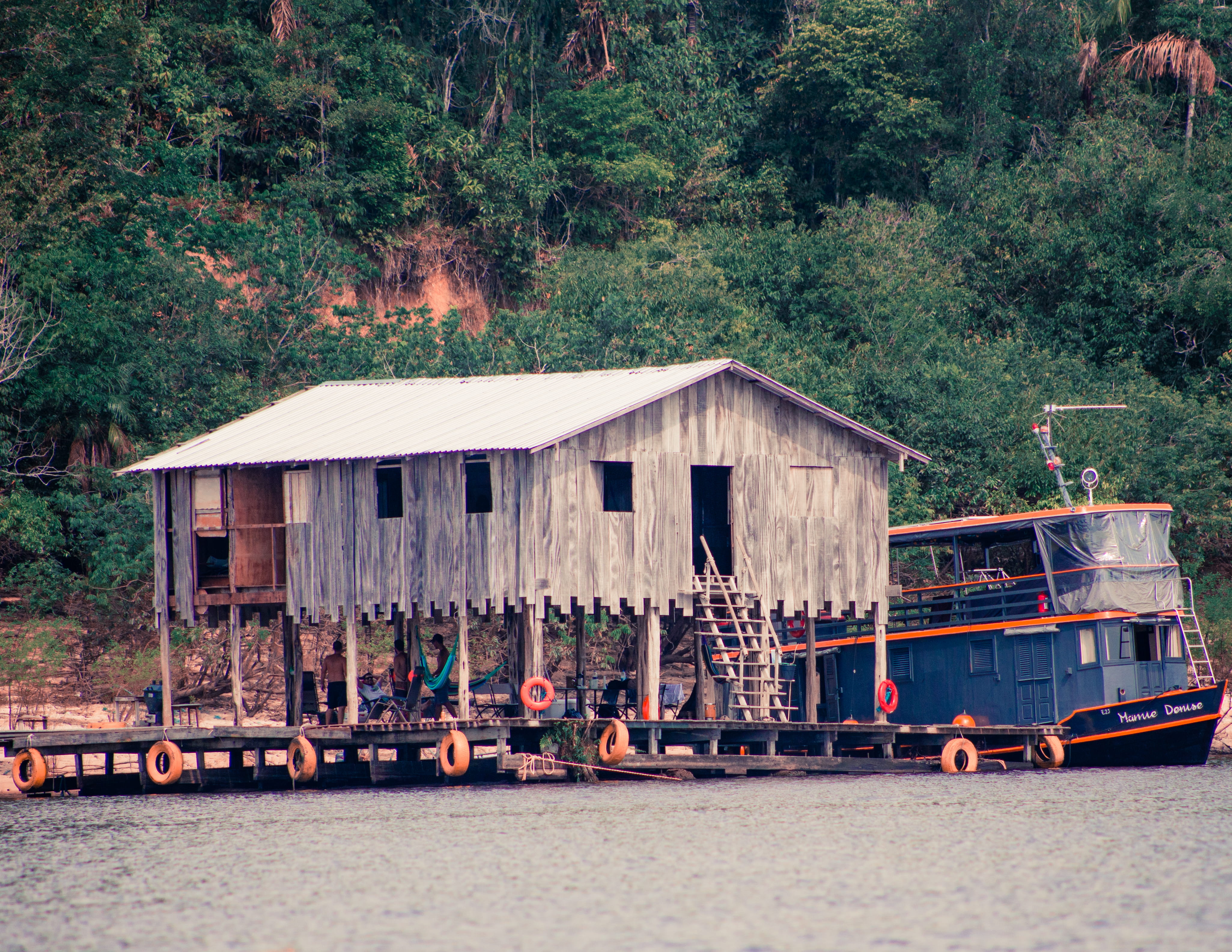 water, river, outdoors, group of people, tree, architecture, nature, day, manaus, travel, waterfront, building exterior, amazonas, plant, 4K, mode of transportation, HD Wallpaper
