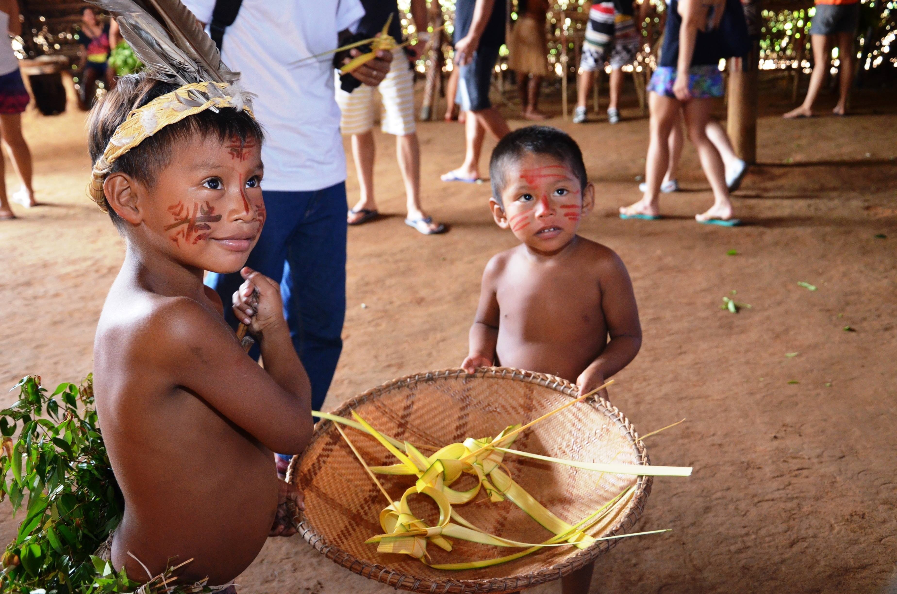 males, painting, amazonas, culture, people, 2K, children, crafts, basket, leisure activity, ethnic, tourism, child, females, outdoors, nature, day, manaus, HD Wallpaper