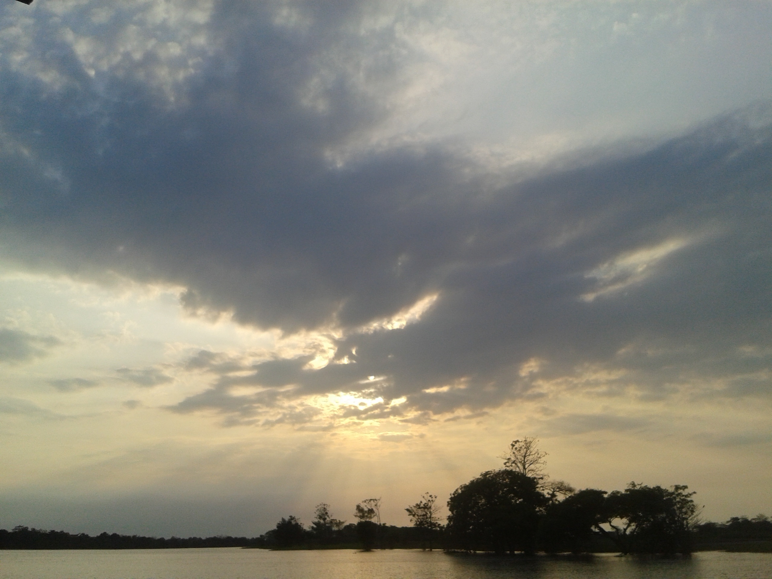 cloud - sky, silhouette, sunset, tranquility, summer, water, scenics - nature, sunlight, environment, reflection, tree, landscape, dawn, beauty in nature, HD Wallpaper