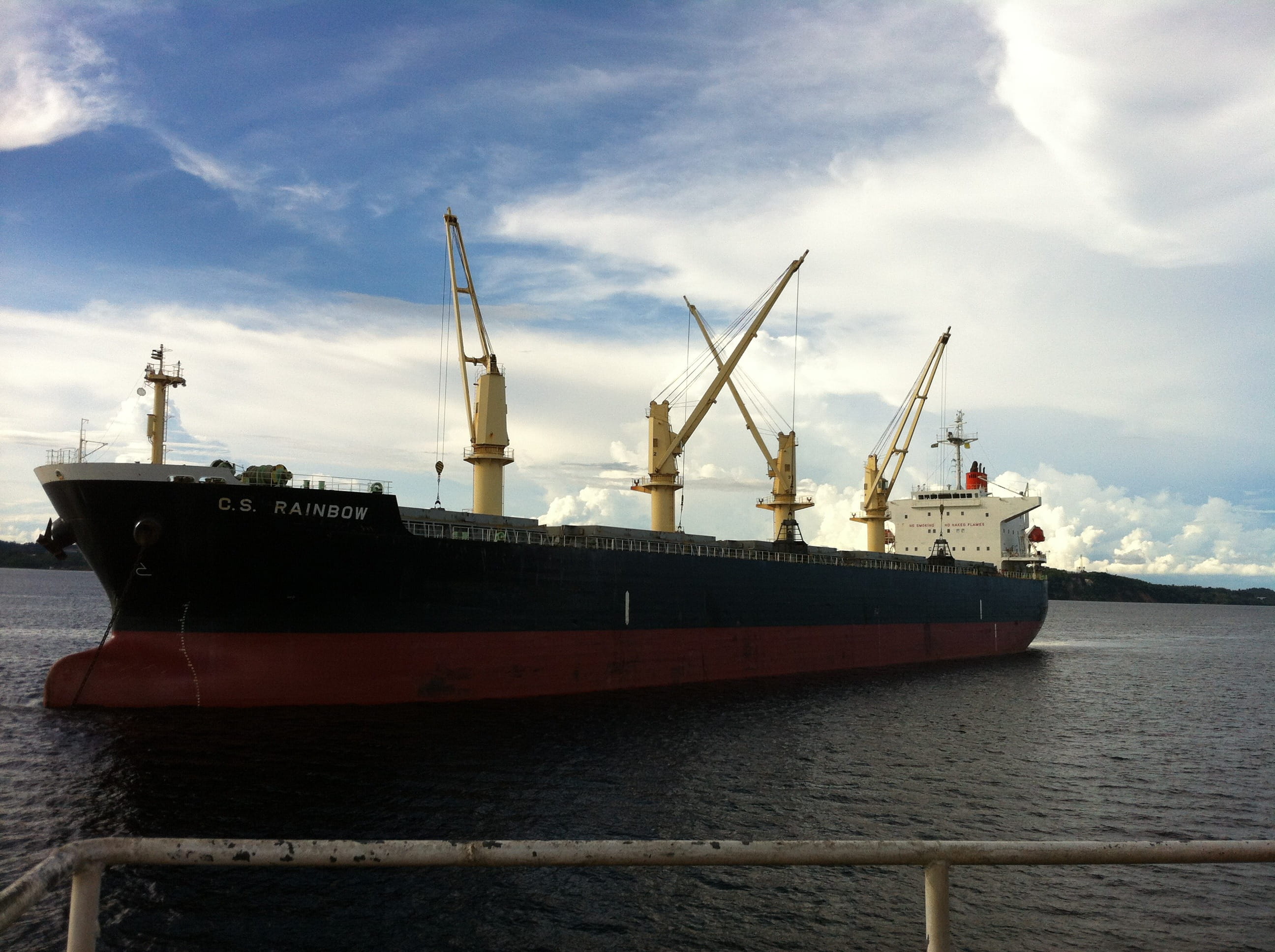 pier, cloud - sky, Nature, waterfront, transportation, commercial dock, outdoors, water, business, 2K, rio negro, harbor, sea, Water, ship, container ship, HD Wallpaper