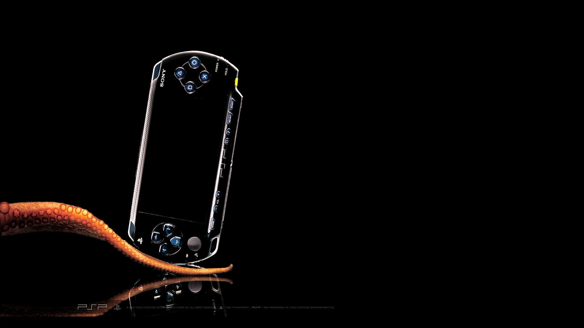 black, 1080P, octopus, psp, HD Wallpaper