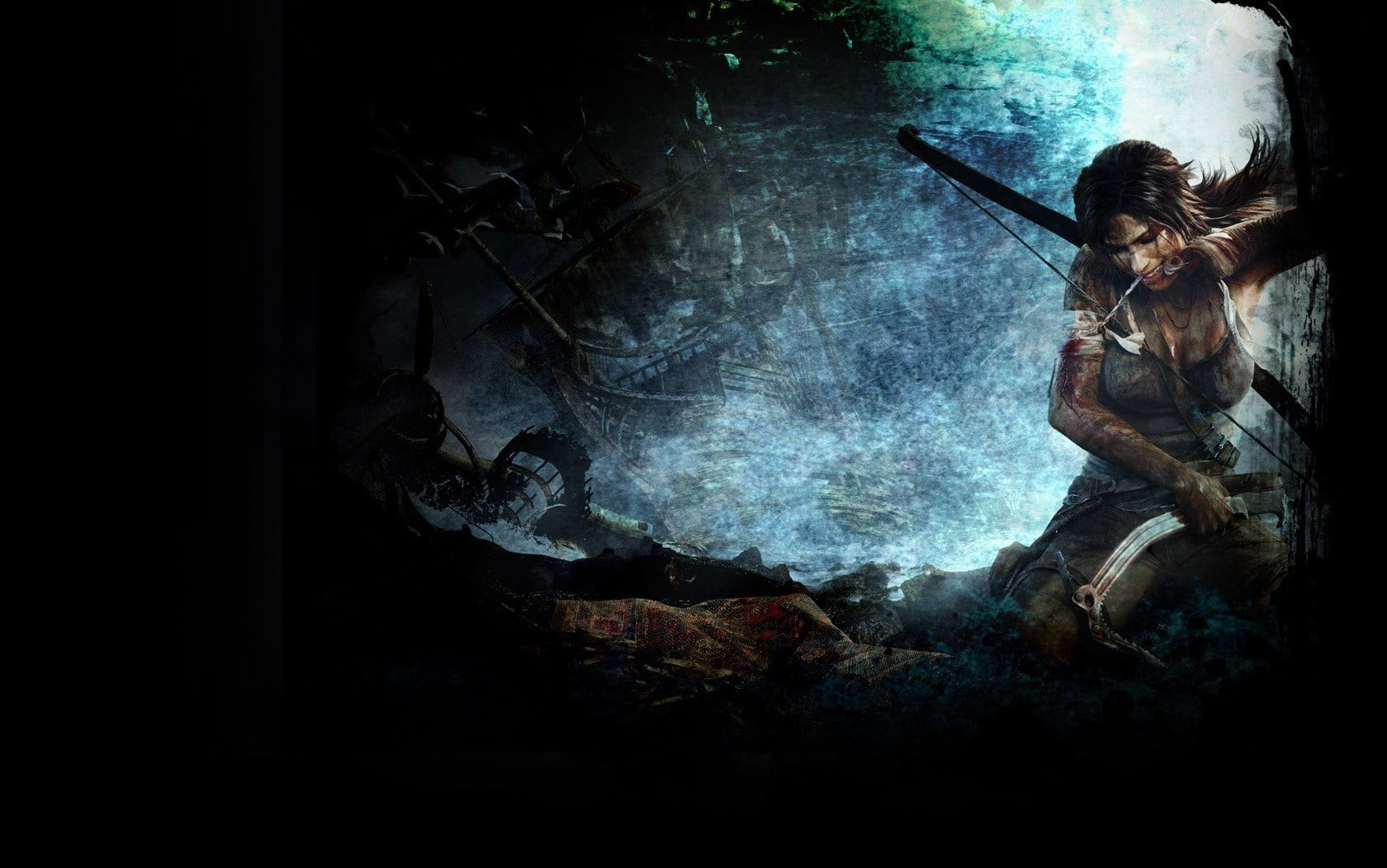 male likeness, art and craft, hunter, people, performance, weapon, digital composite, adult, architecture, young adult, indoors, fish, fantasy, Tomb Raider, HD Wallpaper