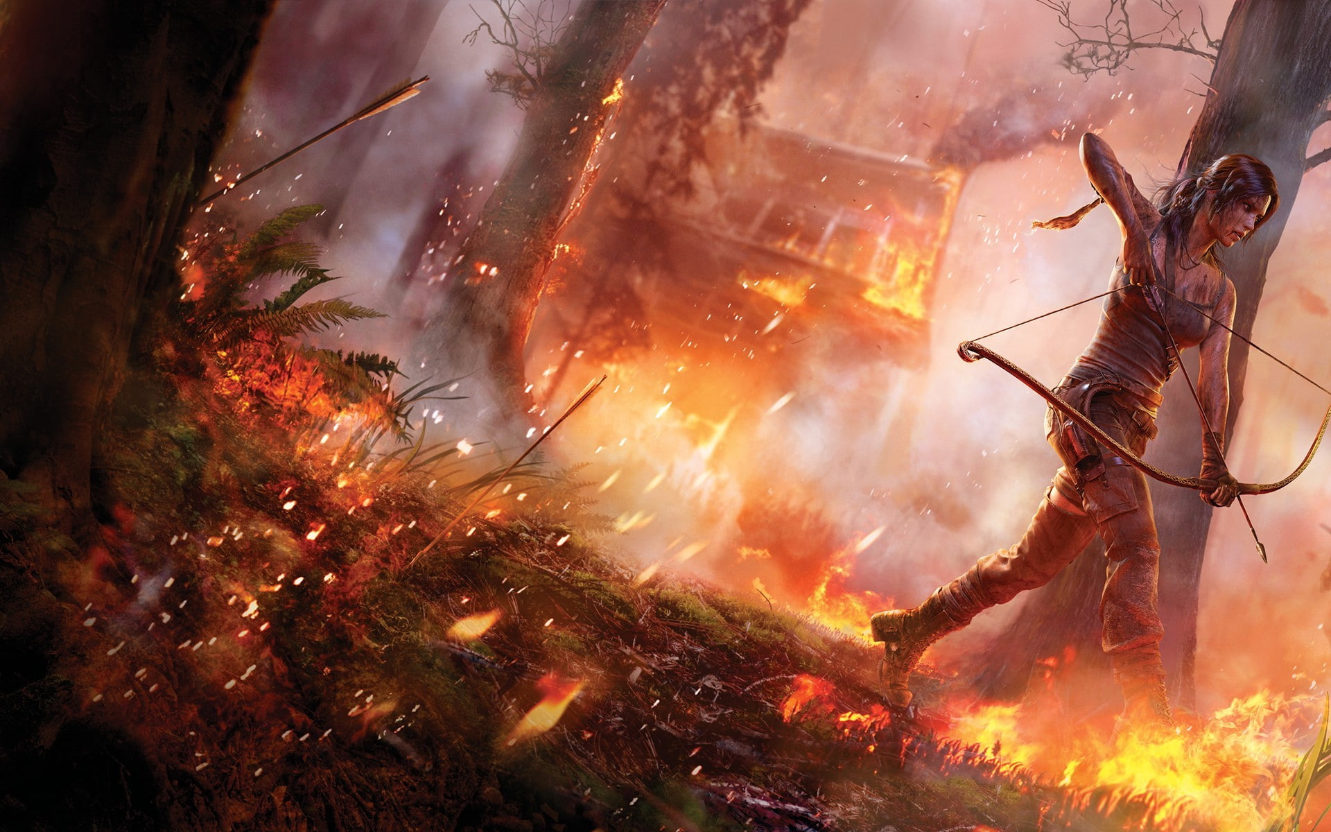 archer, 1080P, hair bows, hunter, Tomb Raider, HD Wallpaper