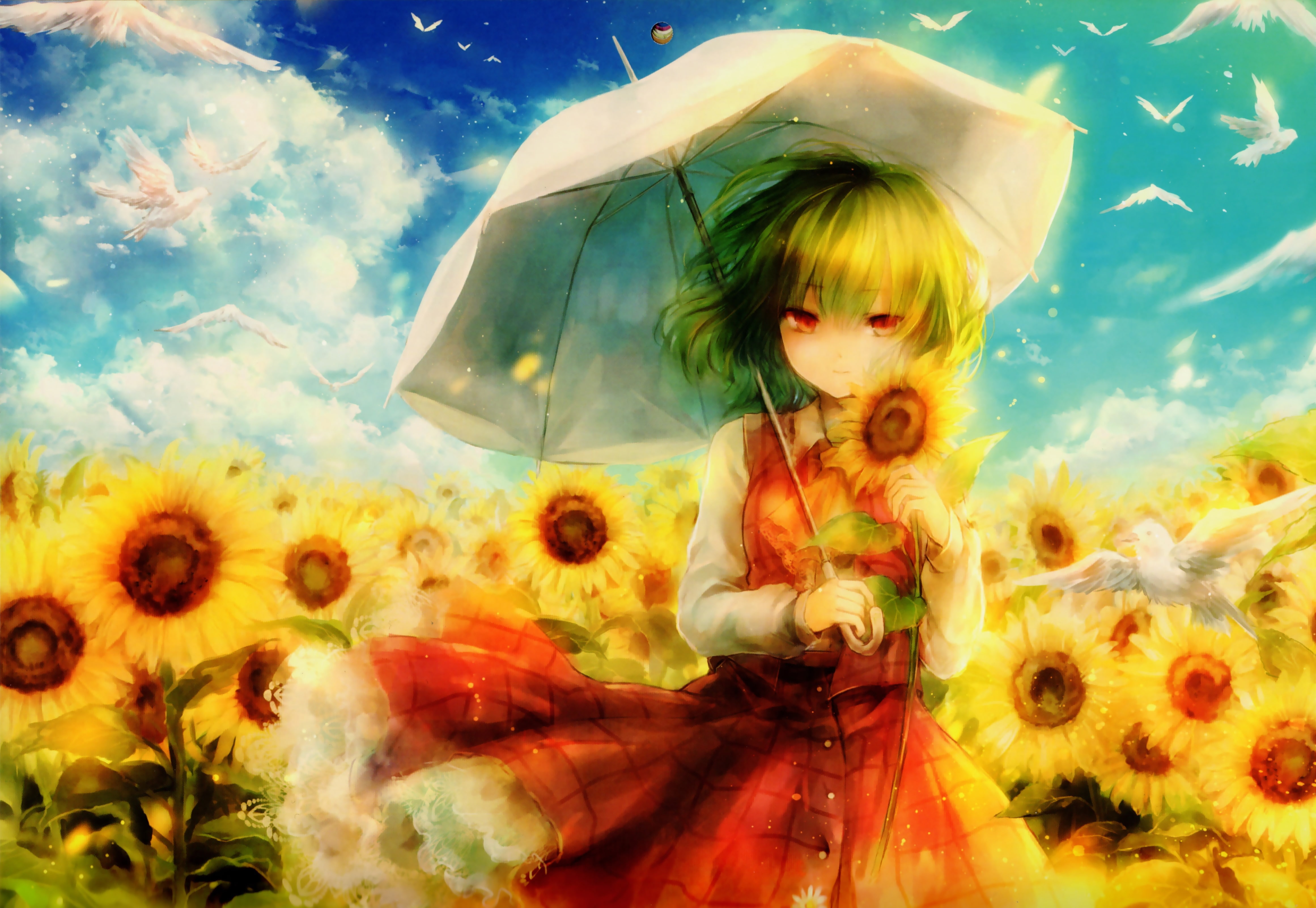 Touhou, Anime, Yuuka Kazami, 4K, HD Wallpaper
