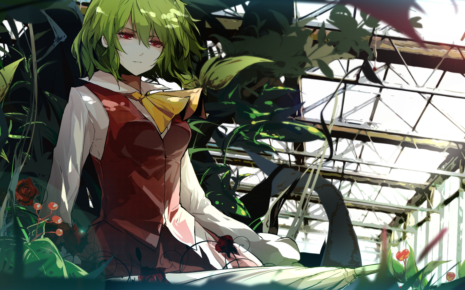 1080P, Anime, Touhou, Yuuka Kazami, HD Wallpaper
