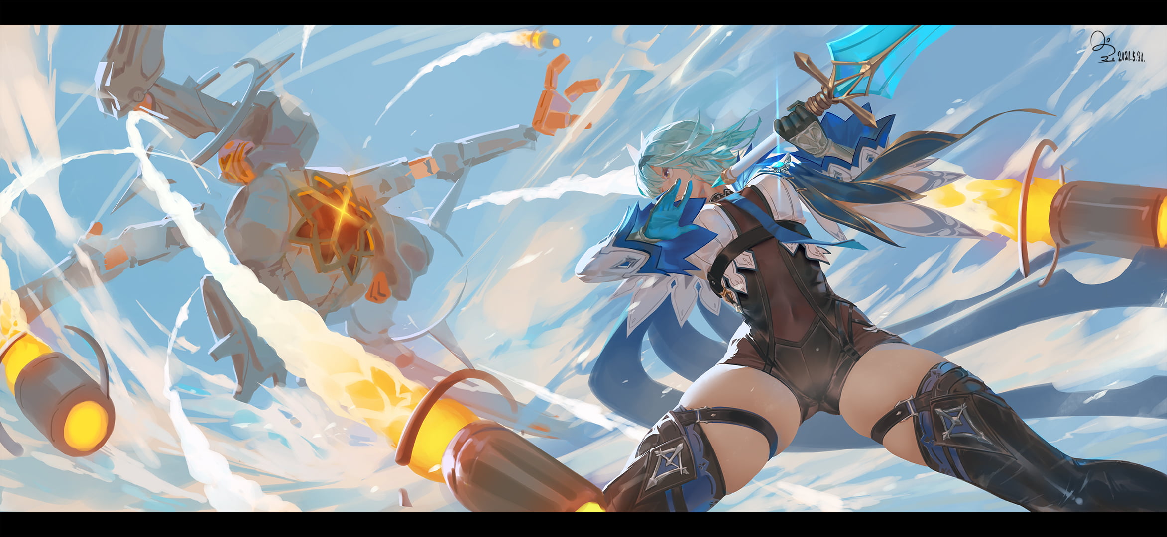 Genshin Impact, Ri bao, 1080P, Eula(Genshin impact), HD Wallpaper