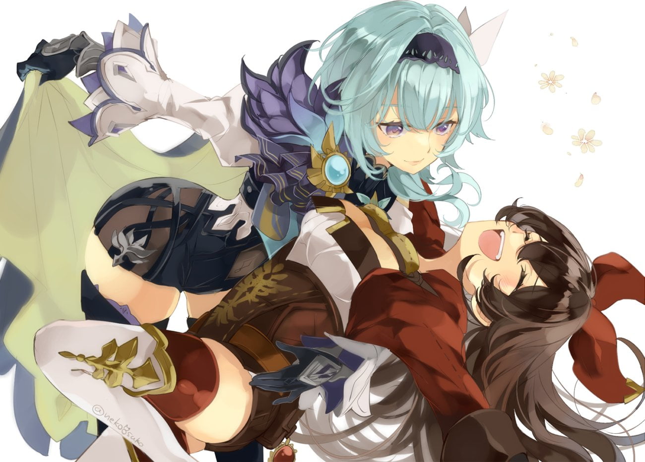 Amber (Genshin Impact), Genshin Impact, Eula(Genshin impact), anime girls, 720P, HD Wallpaper