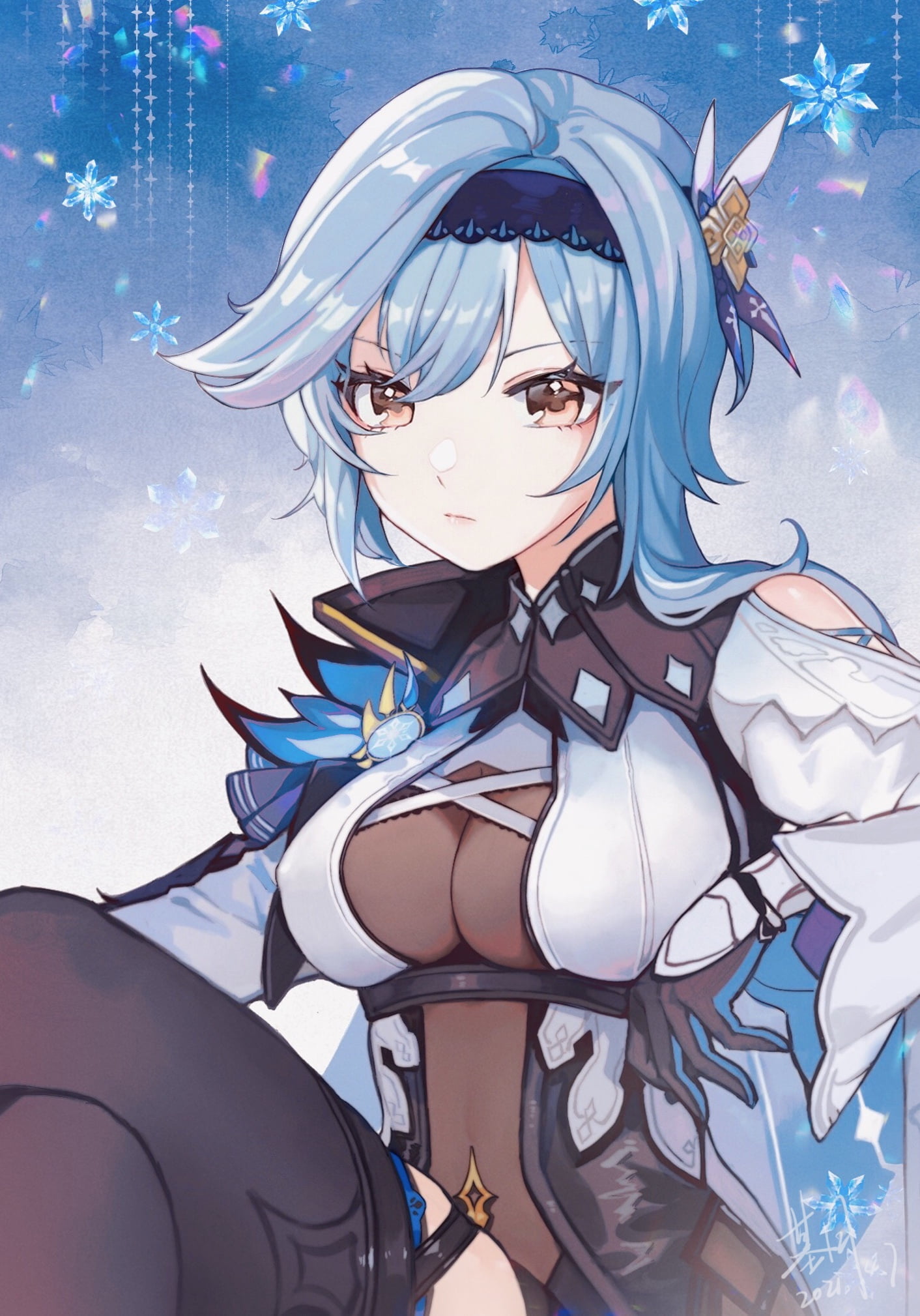 1080P, Eula(Genshin impact), anime girls, Genshin Impact, Phone HD Wallpaper