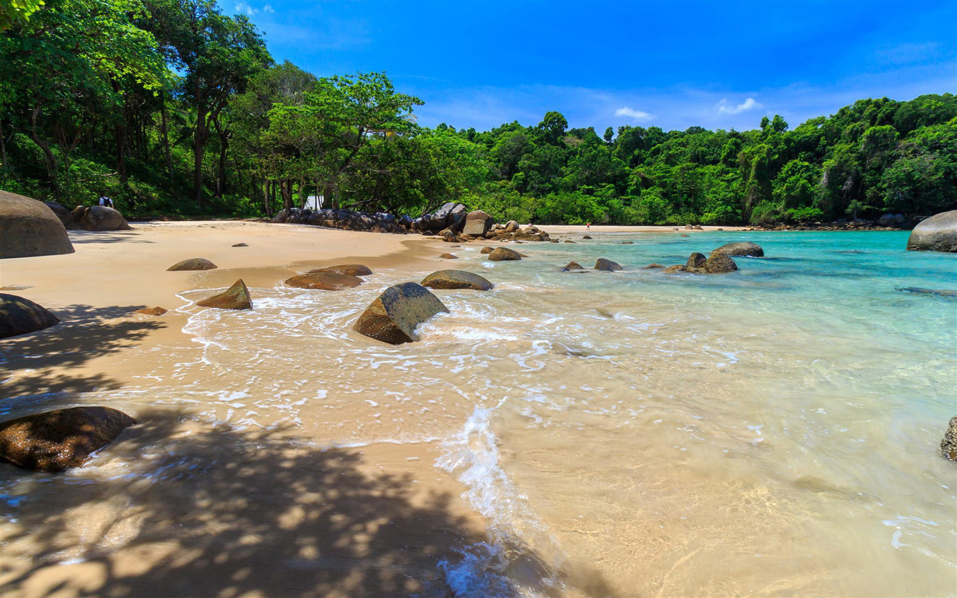 1080P, hd, cao, sound, lam, park, sandy, beach, waterfall, chon, photo, mal, ru, national, thailand, lak, fa, HD Wallpaper