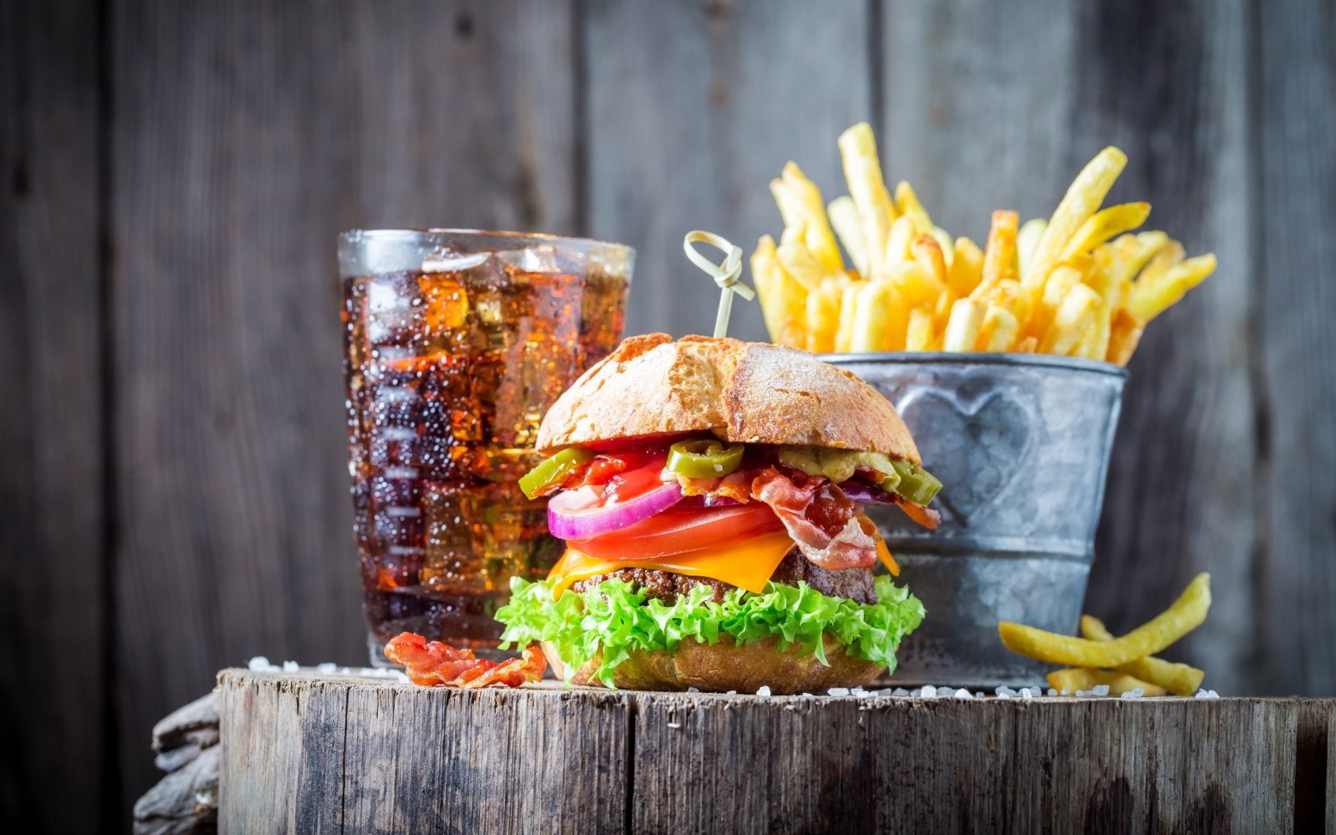Food, 1080P, Burger, Hamburger, French Fries, HD Wallpaper