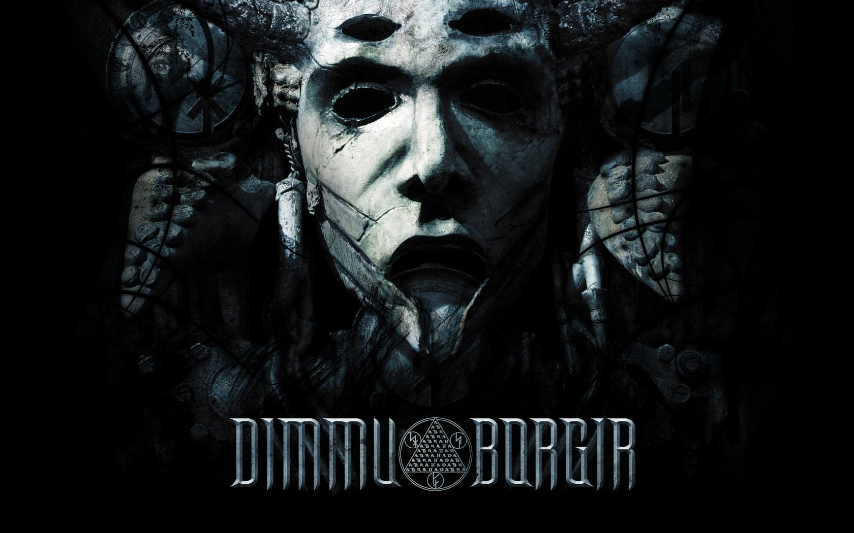 Death Metal, representation, mask - disguise, Dark, dimmu, front view, portrait, fear, Dimmu Borgir, Hard Rock, horror, black background, digital composite, HD Wallpaper