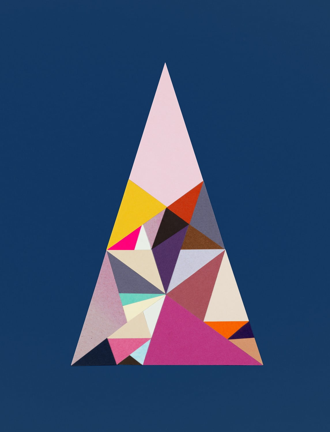 minimalism, triangle shape, transportation, 720P, digital art, triangle, shape, Android L, multi colored, outdoors, colored background, illustration, sky, Phone HD Wallpaper