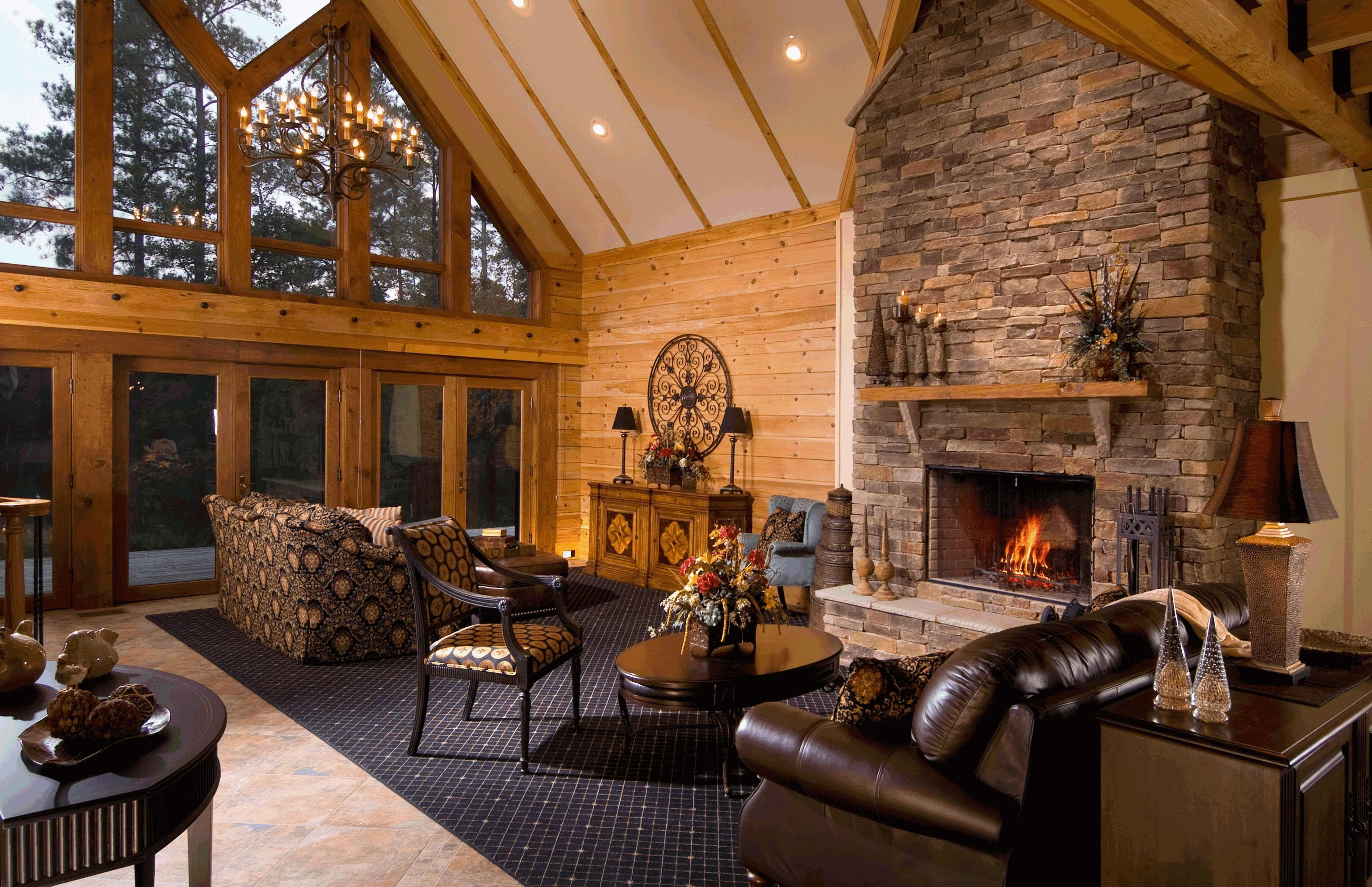 house, living Room, brick, fireplace, lighting equipment, ceiling, modern, no People, leather, antique, decoration, design, decor, sofa, built structure, HD Wallpaper