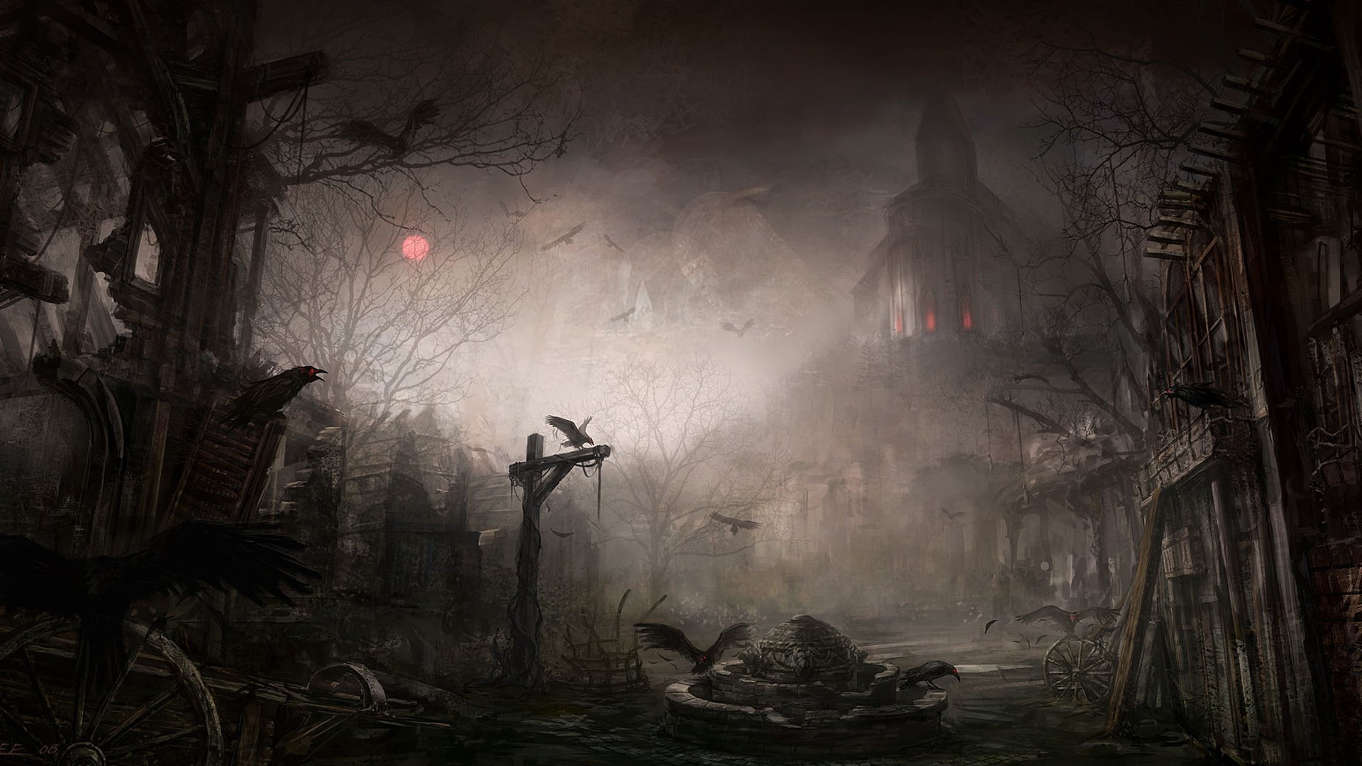 fantasy, fantasy art, diablo, art, diablo iii, illustration, iii, tristram, 1080P, HD Wallpaper