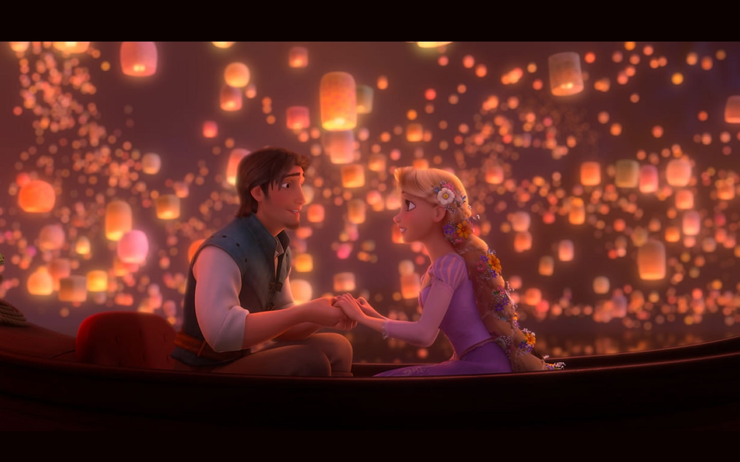tangled, lanterns, 720P, HD Wallpaper