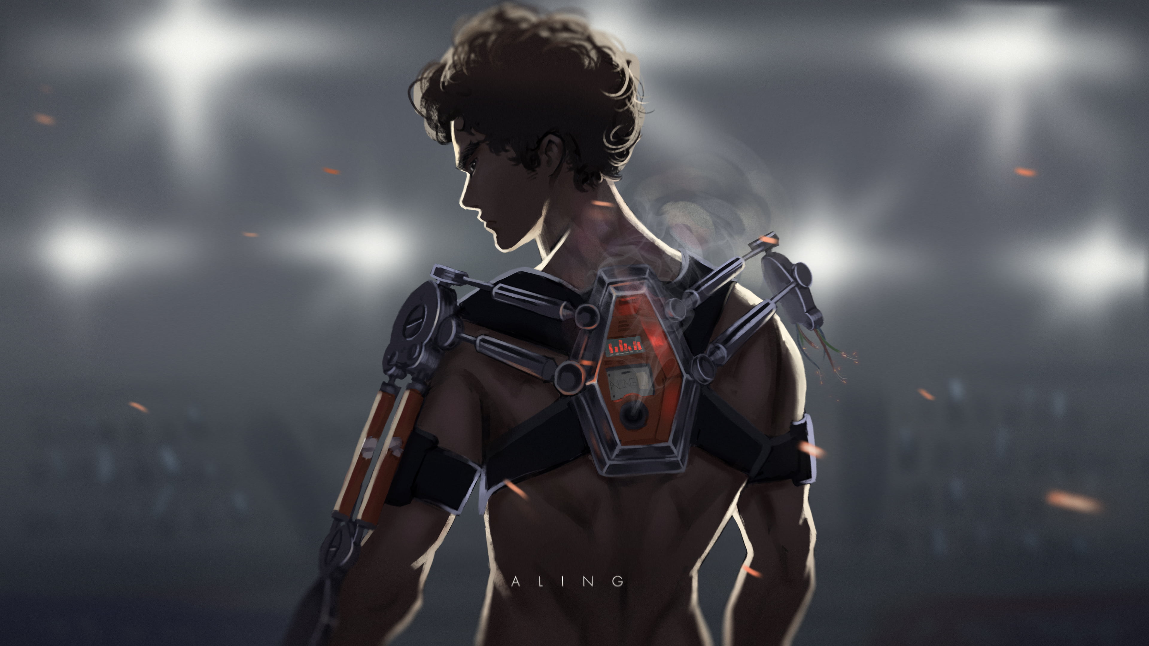 architecture, hairstyle, anime boys, indoors, Joe (MEGALO BOX), young adult, standing, metal, MEGALO BOX, beautiful woman, tool, adult, arts culture and entertainment, HD Wallpaper