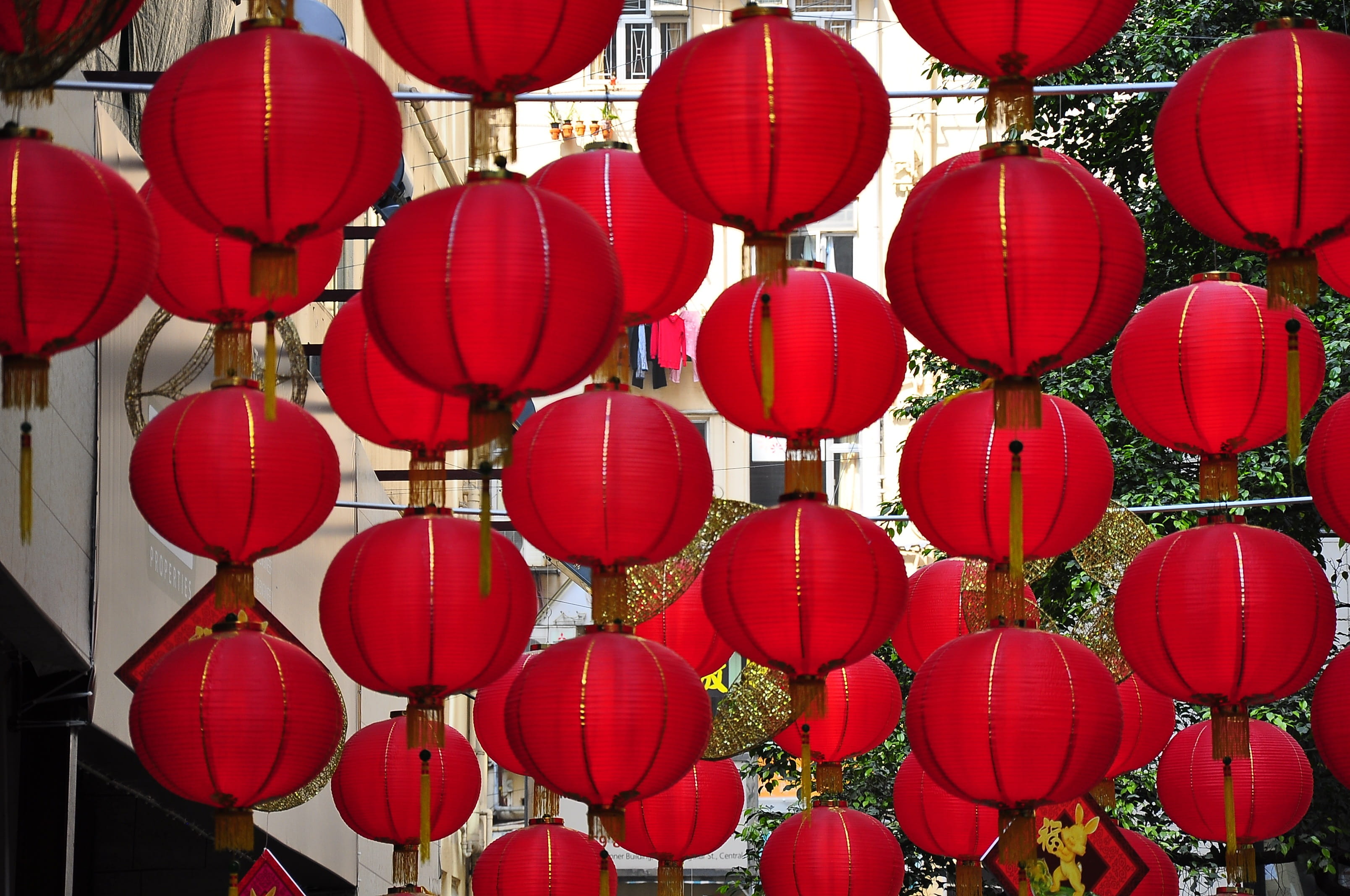 chinese lantern festival, 2K, abundance, Lantern, chinese New Year, electric Lamp, china - East Asia, cultures, repetition, chinese Culture, multi Colored, HD Wallpaper
