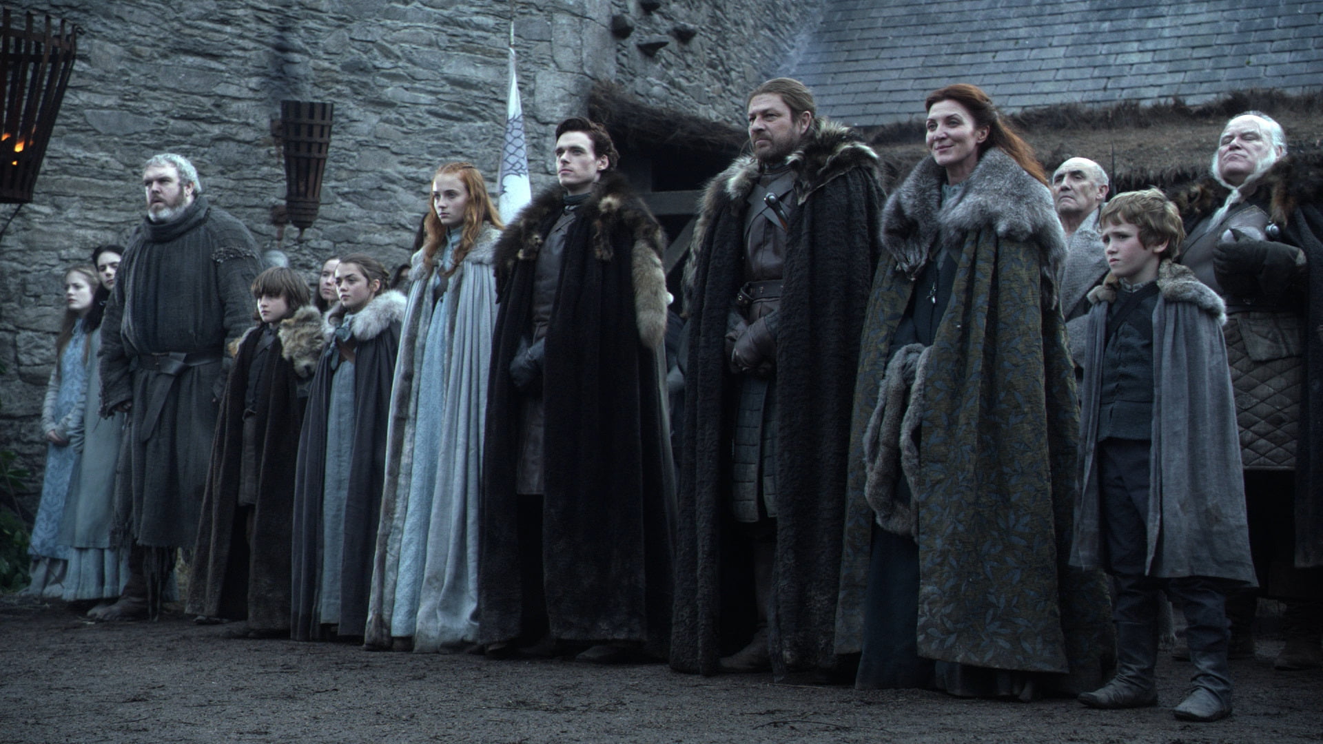 Eddard Stark, teenager, females, crowd, males, Hodor (Game of Thrones), adult, young adult, group, Catelyn Stark, group of people, Michelle Fairley, togetherness, HD Wallpaper