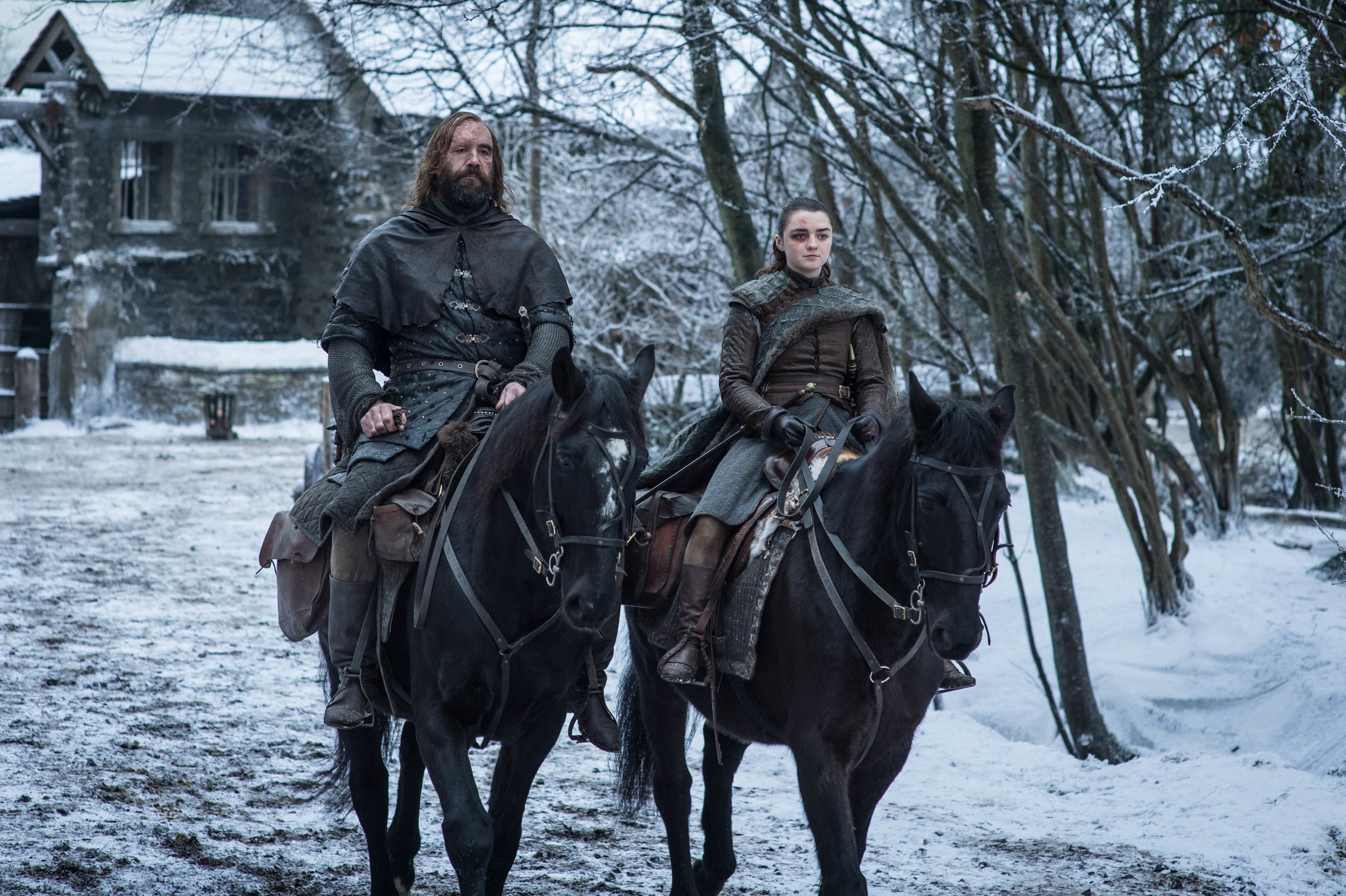 Game Of Thrones, Horse, Sandor Clegane, Maisie Williams, Rory McCann, TV Show, 2K, Arya Stark, HD Wallpaper