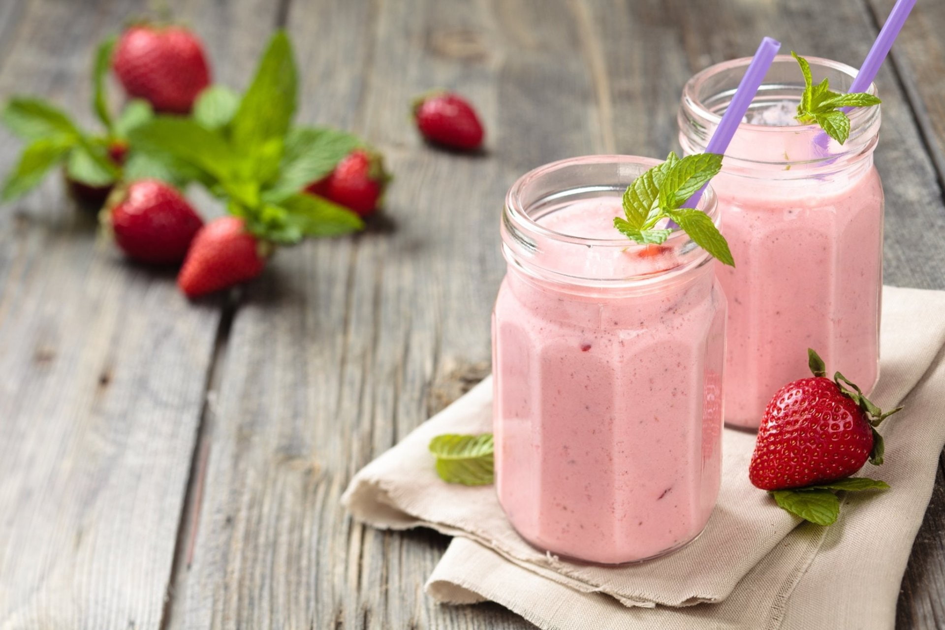 1080P, Strawberry, Food, Still Life, Fruit, Smoothie, Berry, Drink, HD Wallpaper