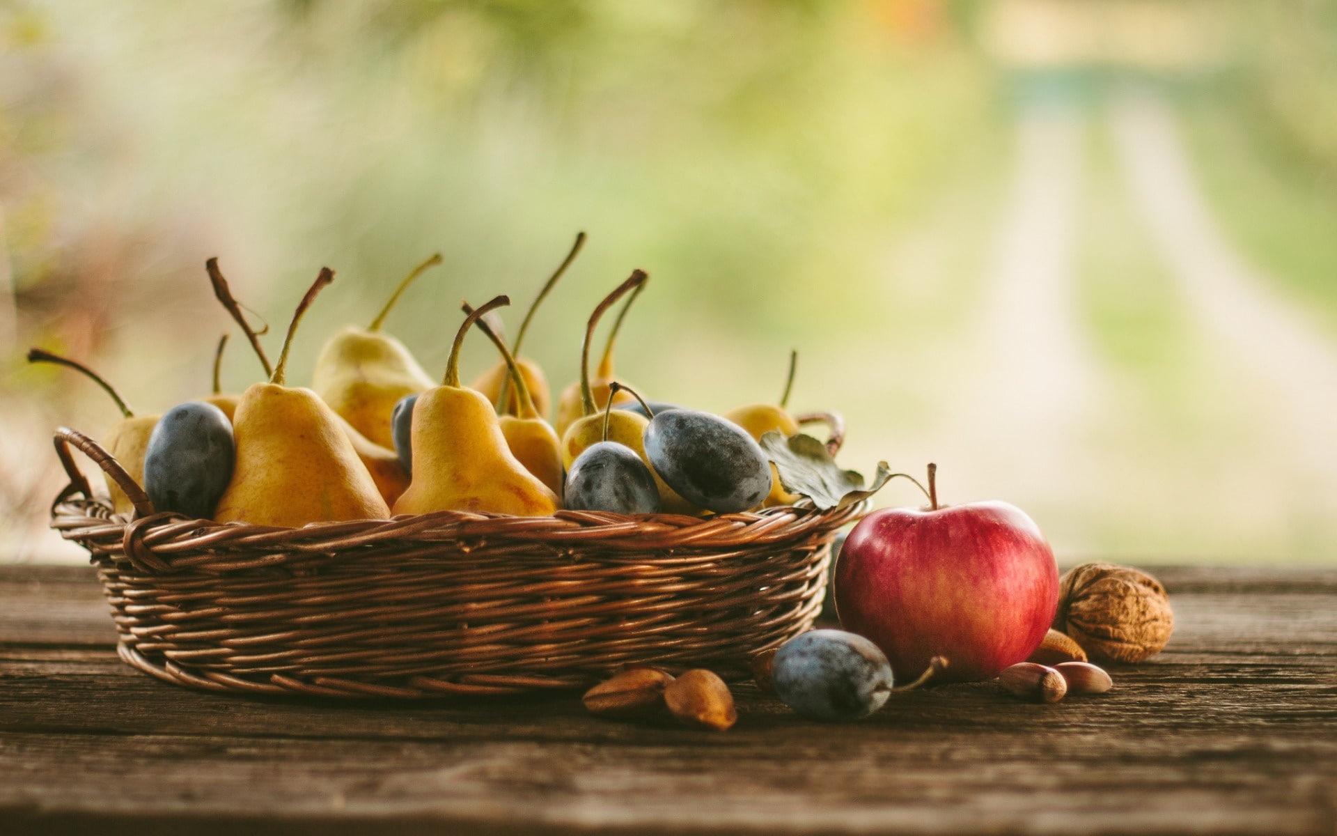 fruit, 1080P, basket, food, still life, HD Wallpaper