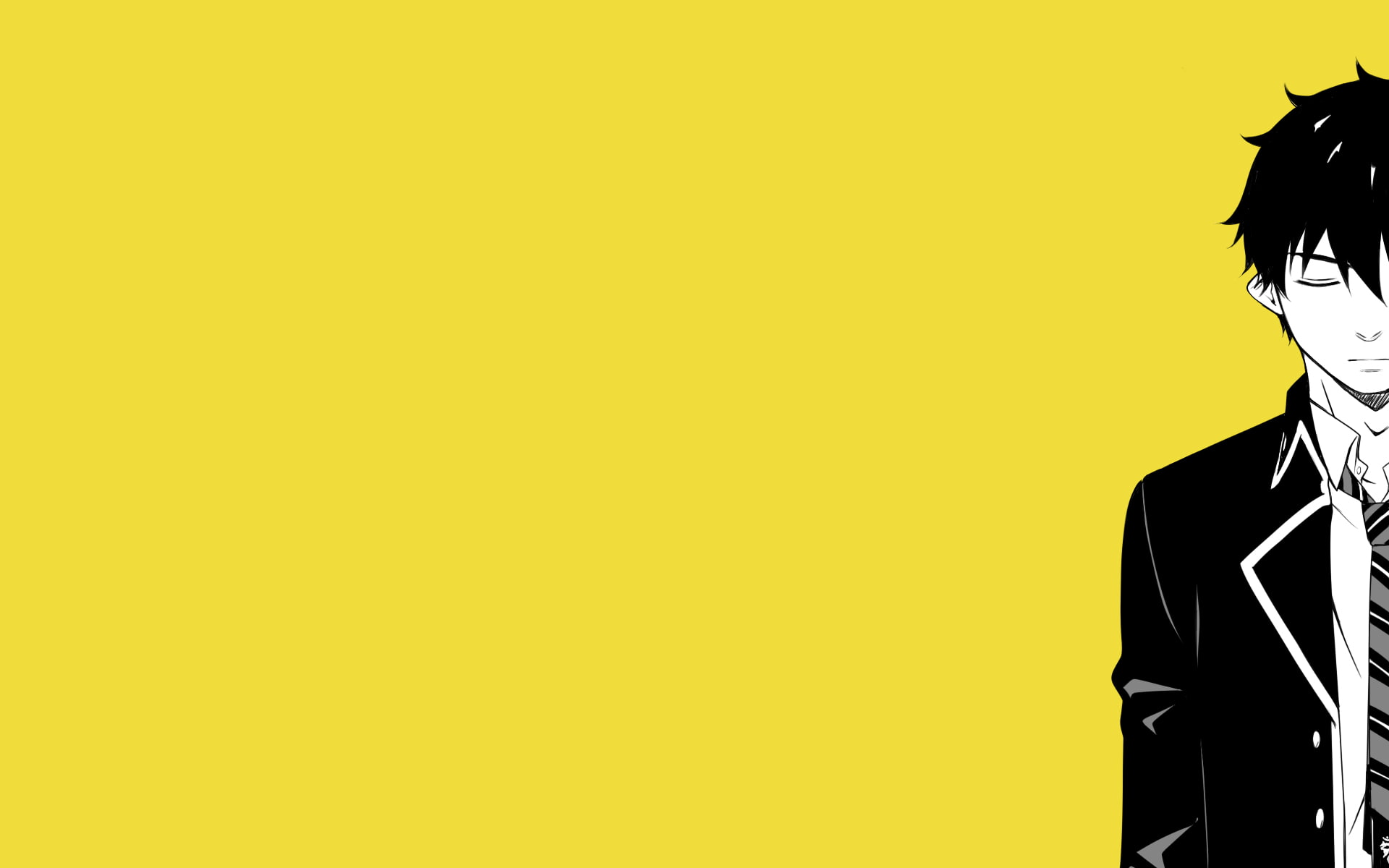 studio shot, copy space, wall - building feature, yellow, young adult, leisure activity, adult, waist up, Okumura Rin, one person, side view, indoors, standing, HD Wallpaper